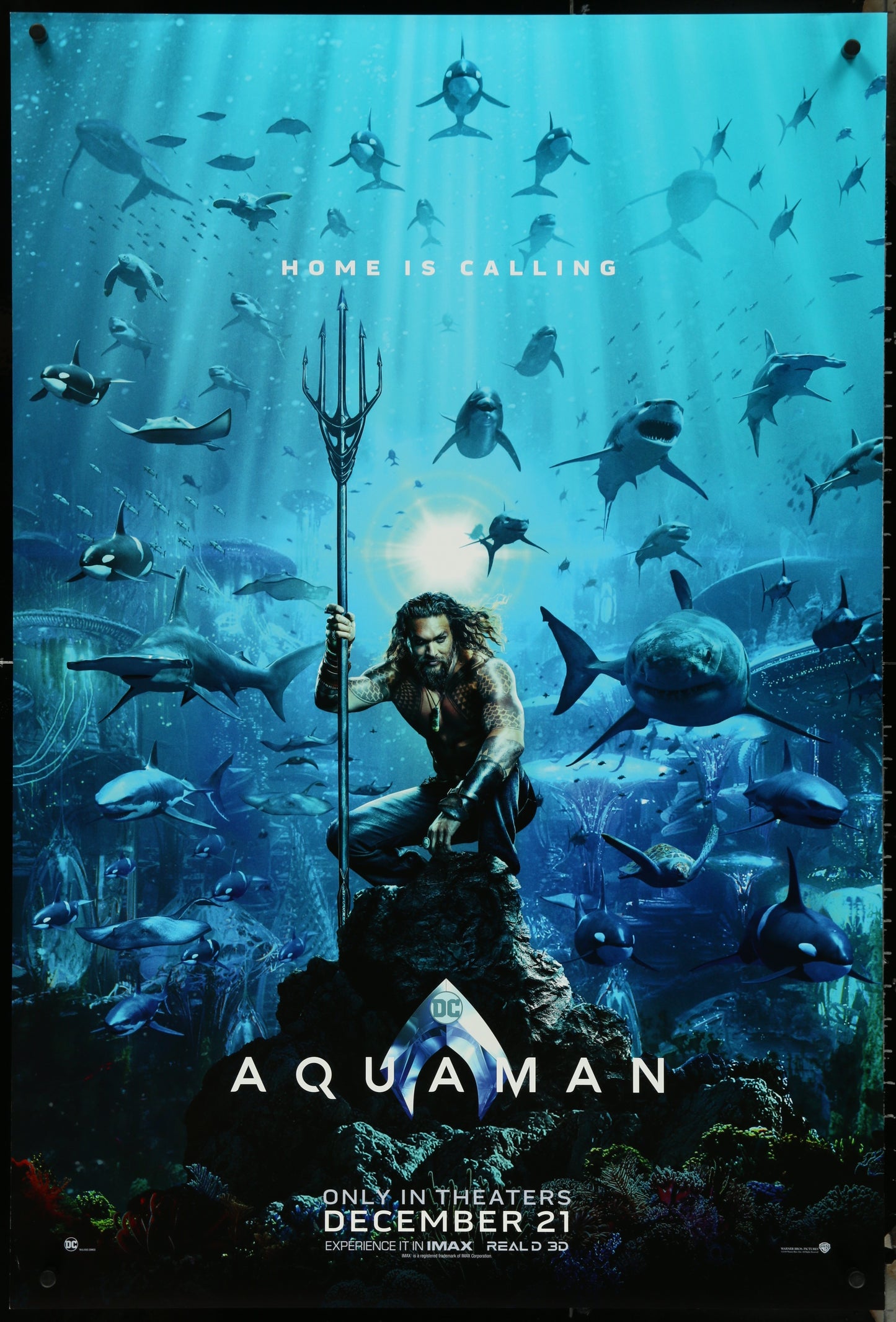 Aquaman (2018) Original US One Sheet Movie Poster