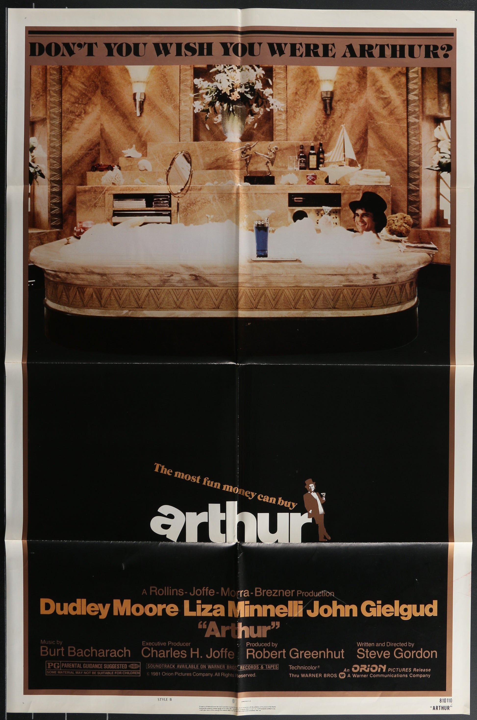 Arthur (1981) Original US One Sheet Movie Poster