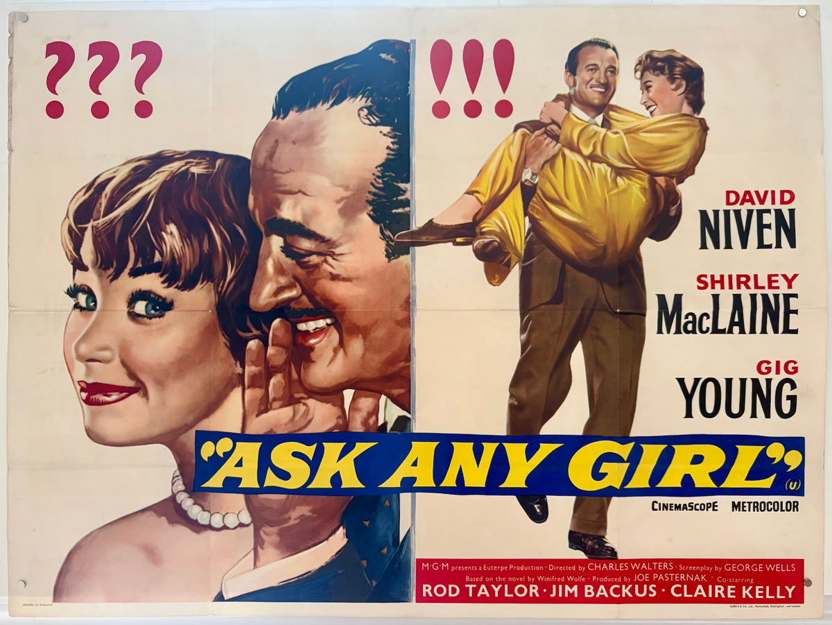 Ask Any Girl (1959) Original UK Quad Movie Poster - Shirley MacLaine