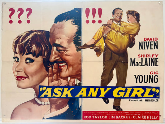 Ask Any Girl (1959) Original UK Quad Movie Poster - Shirley MacLaine