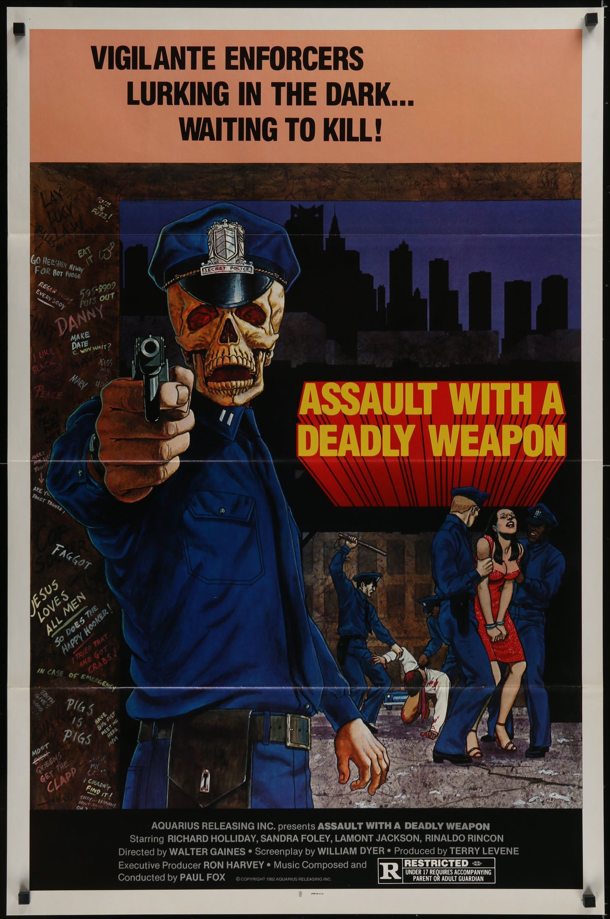 Assault with a Deadly Weapon (1982 RR) Original US One Sheet Poster