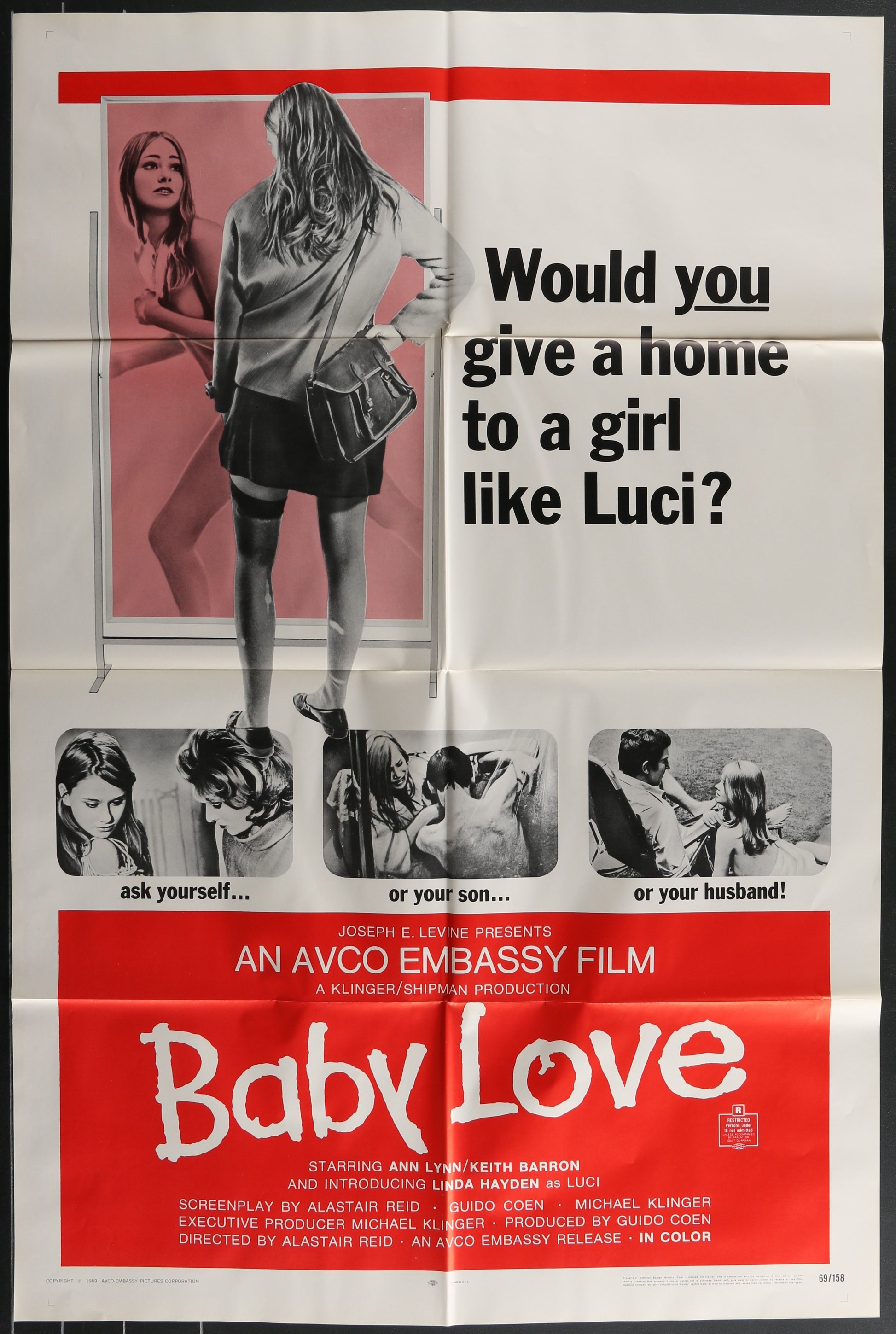 Baby Love (1969) Original US One Sheet Movie Poster 27 x 41