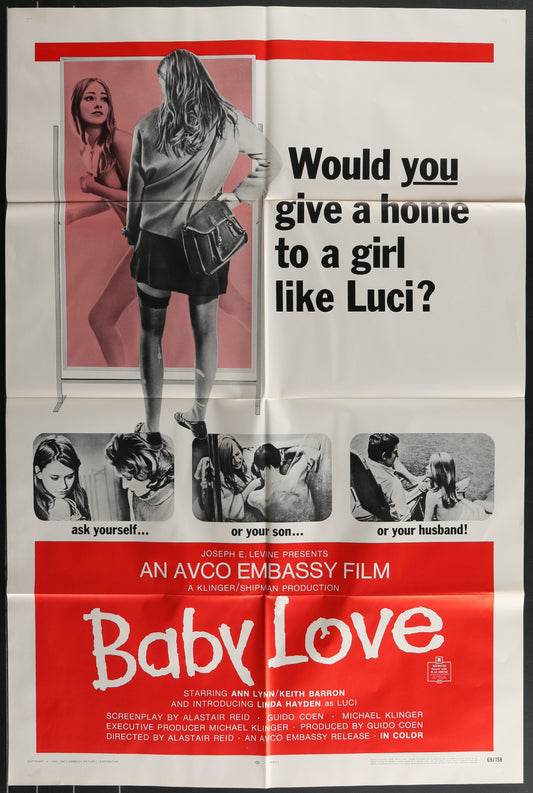 Baby Love (1969) Original US One Sheet Movie Poster 27 x 41