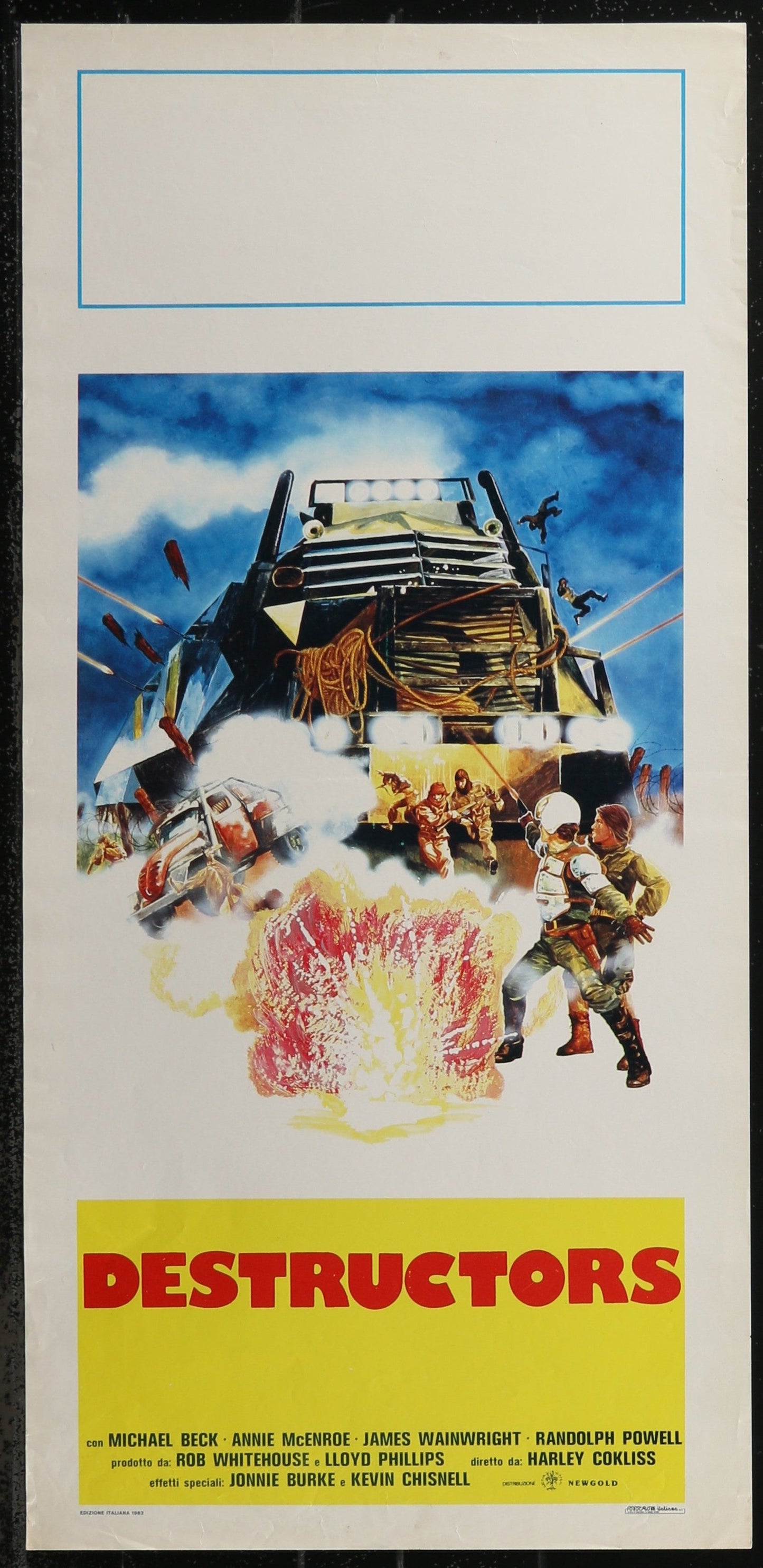 Battletruck (1982) Original Italian Locandina Movie Poster 34 x 70 cm