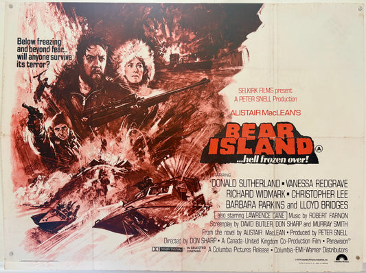 Bear Island (1979) Original UK Quad Movie Poster - Donald Sutherland