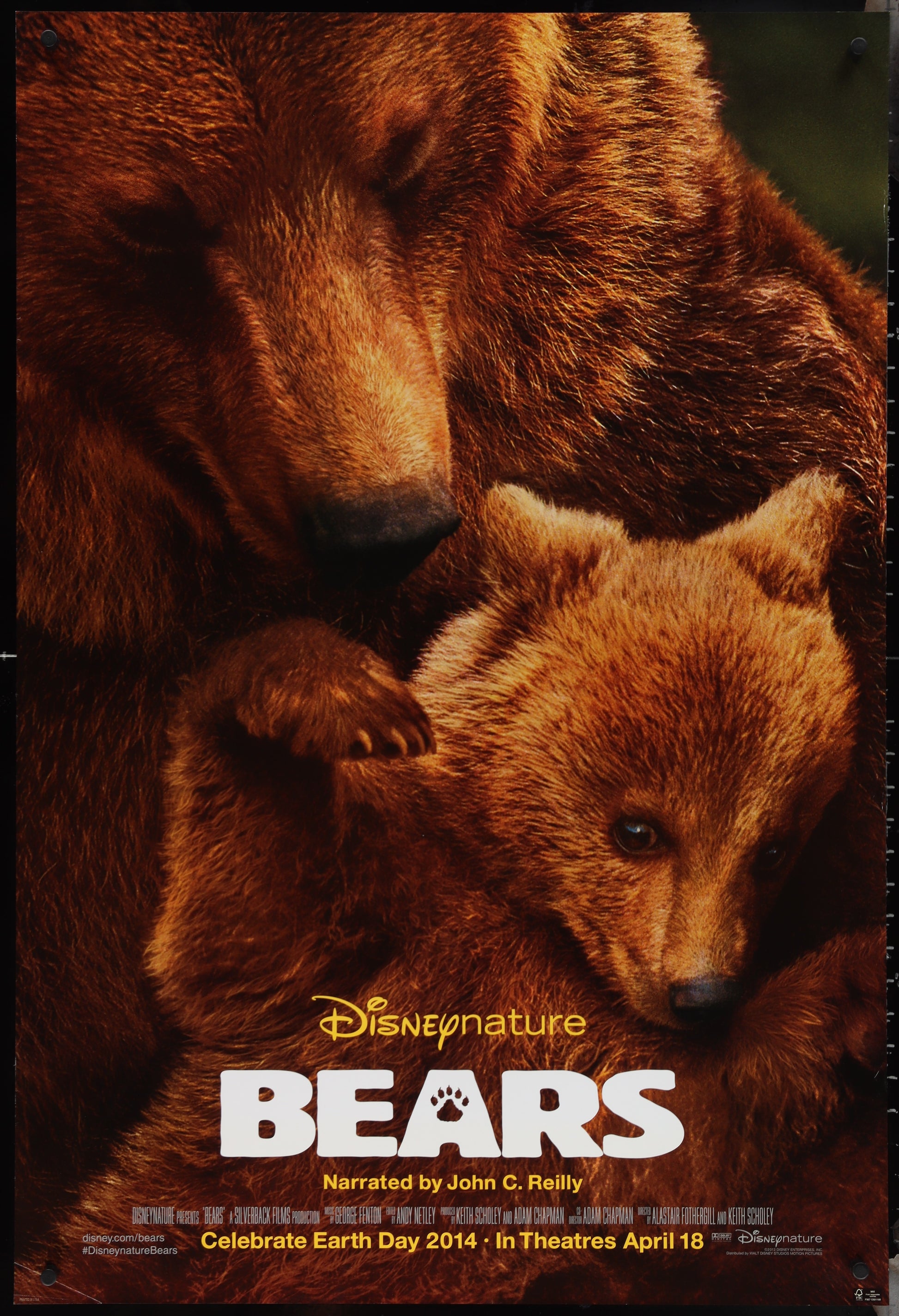 Bears (2014) Original US One Sheet Movie Poster