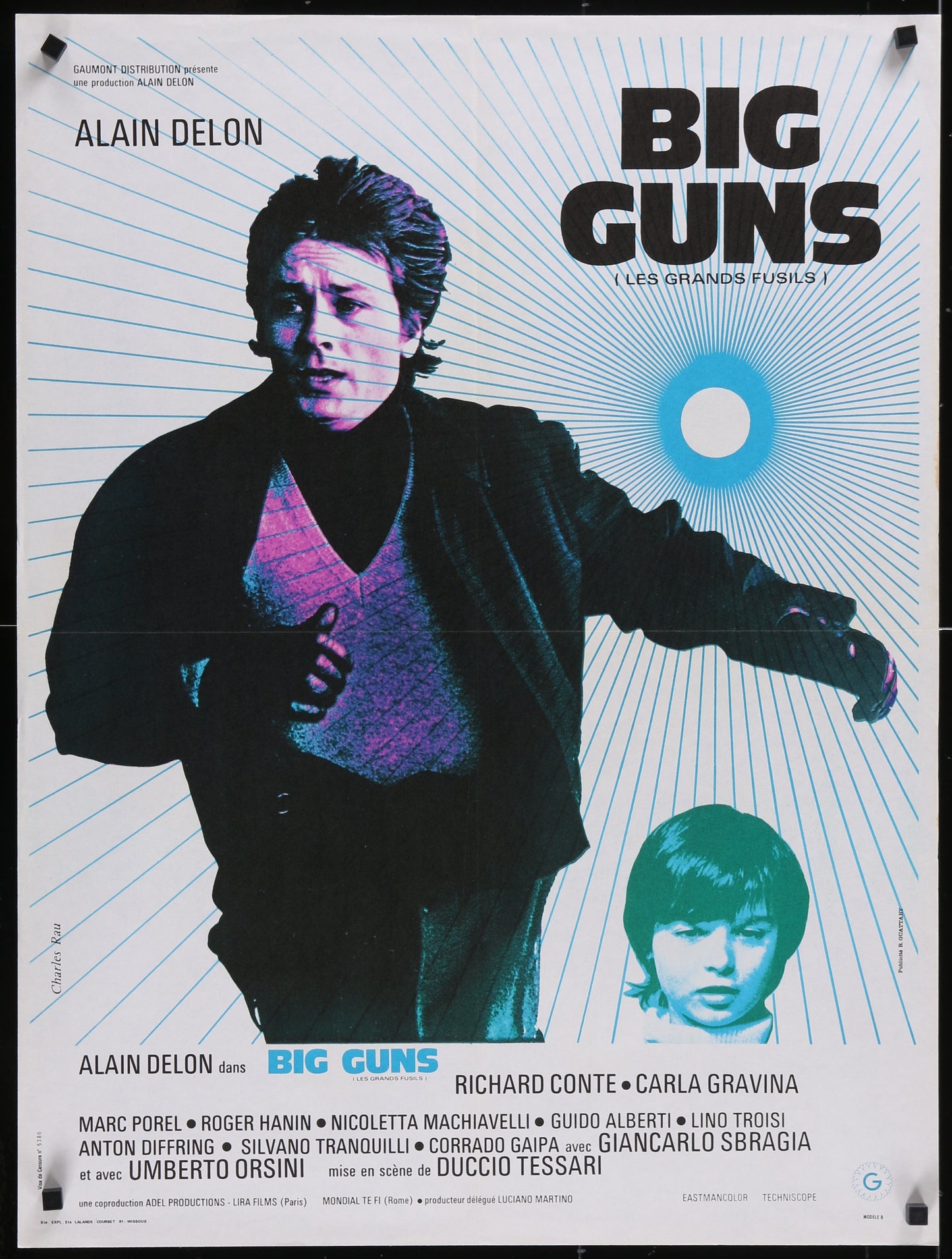 Big Guns (1973) Original French Affiche Movie Poster 23x31