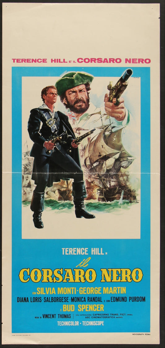 Blackie the Pirate (1971) Original Italian Locandina Movie Poster