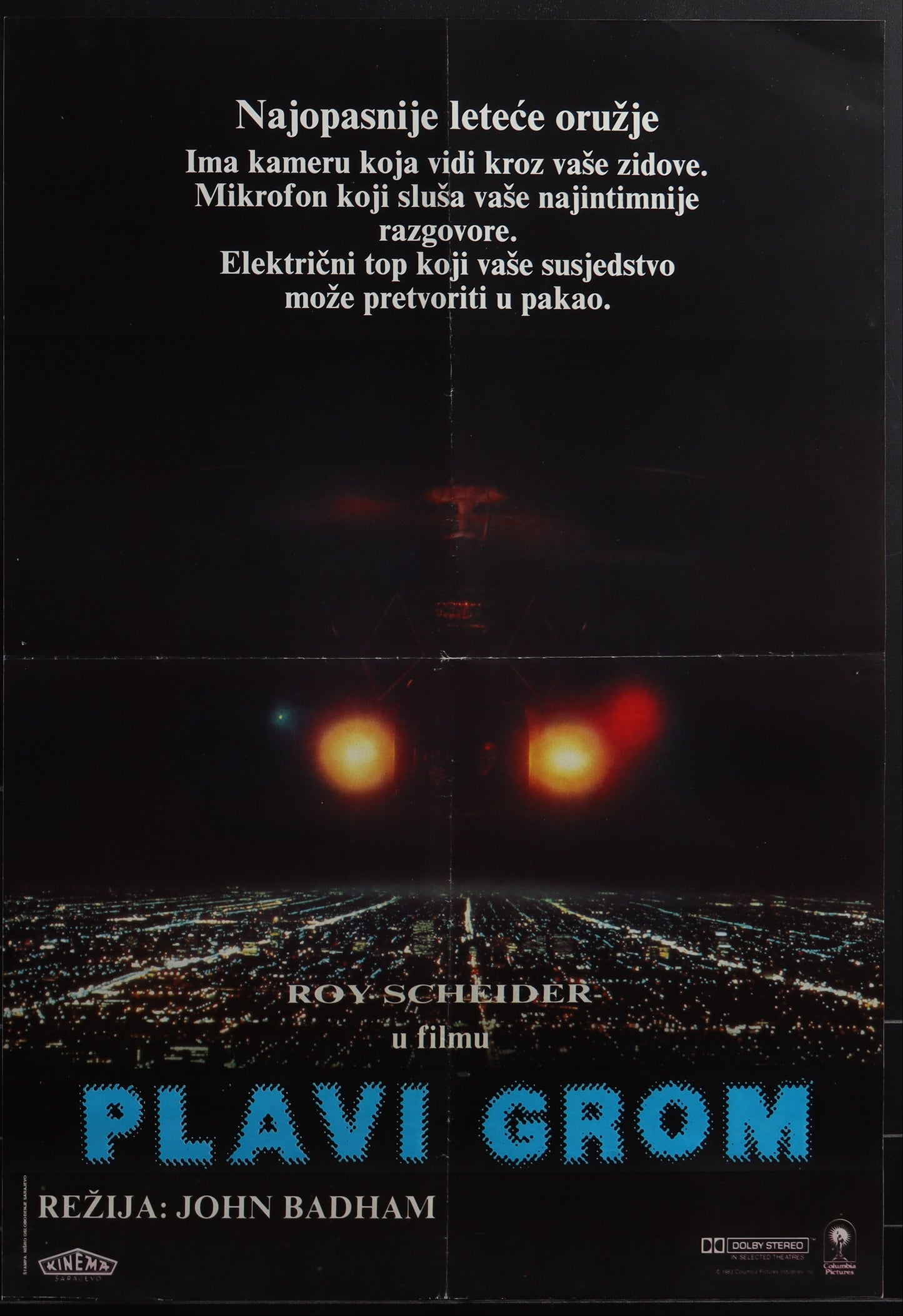 Blue Thunder (1983) Original Yugoslav Movie Poster