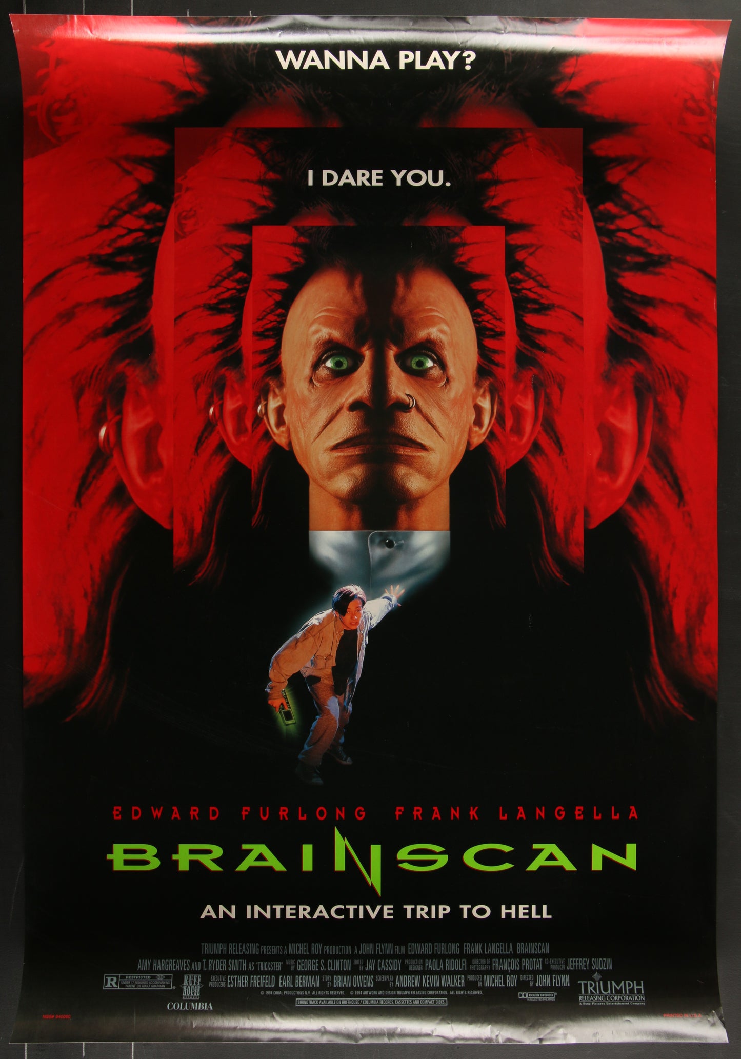 Brainscan (1994) Original US One Sheet Movie Poster 27 x 40