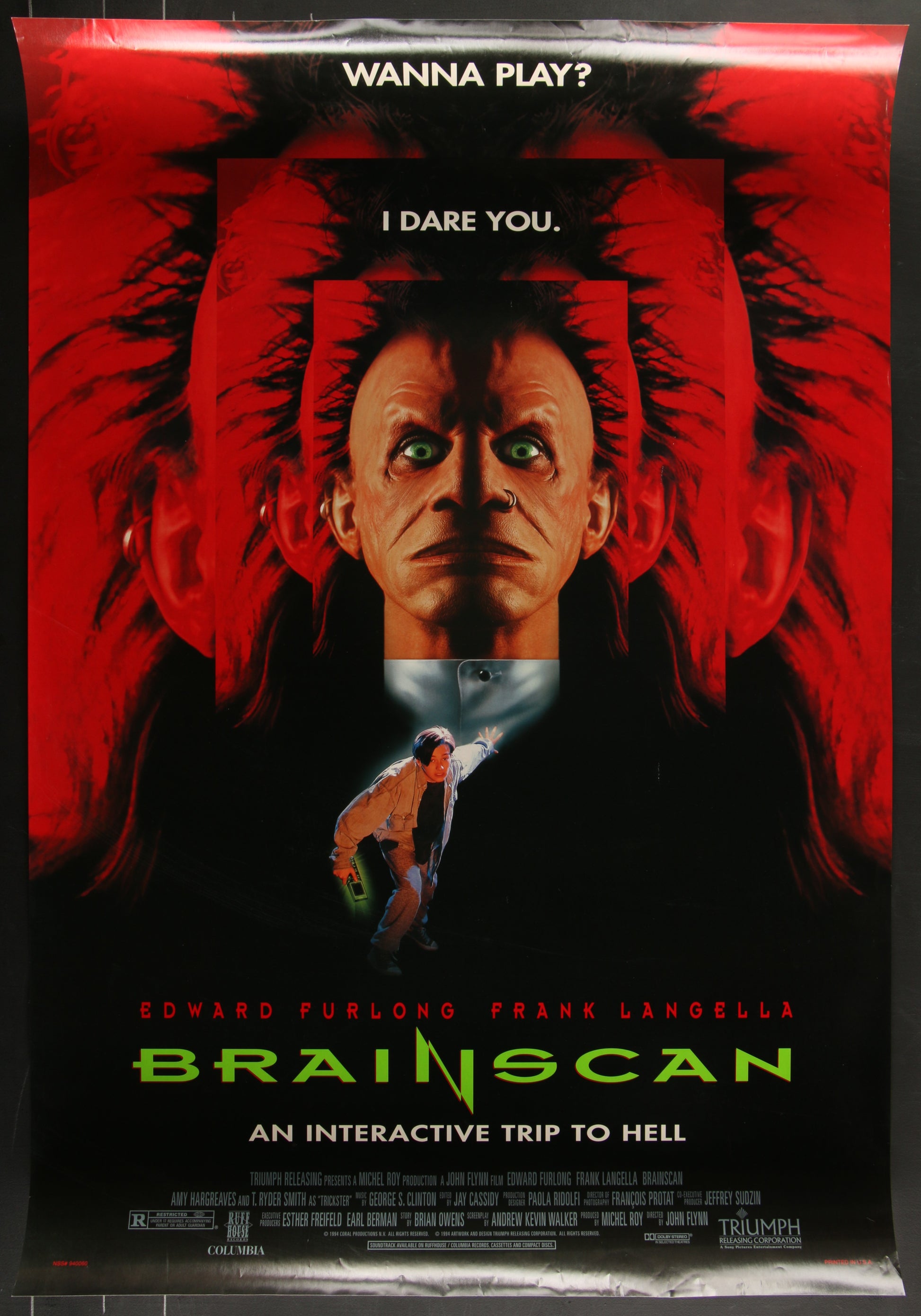 Brainscan (1994) Original US One Sheet Movie Poster 27 x 40