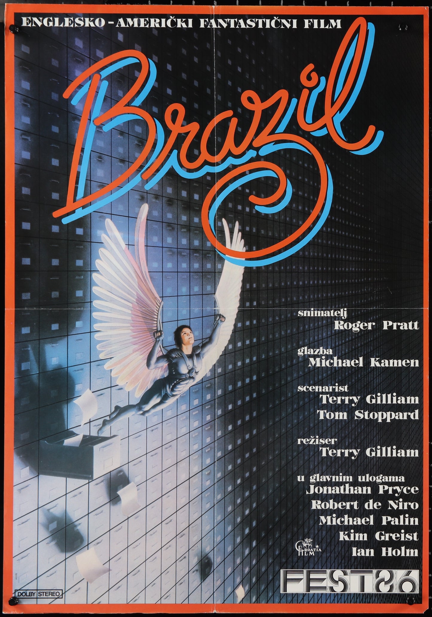 Brazil (1985) Original Yugoslav Movie Poster
