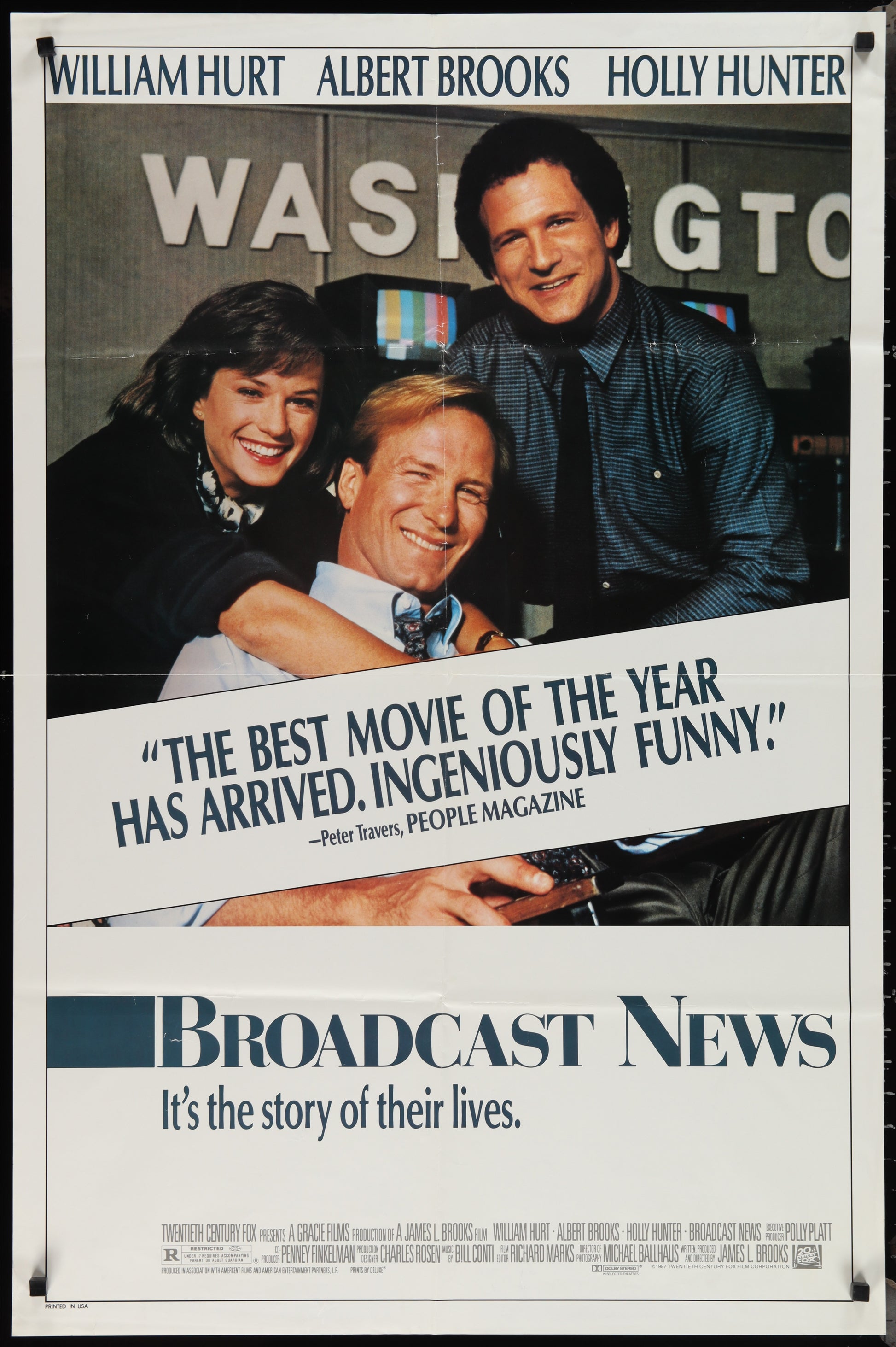 Broadcast News (1987) Original US One Sheet Movie Poster