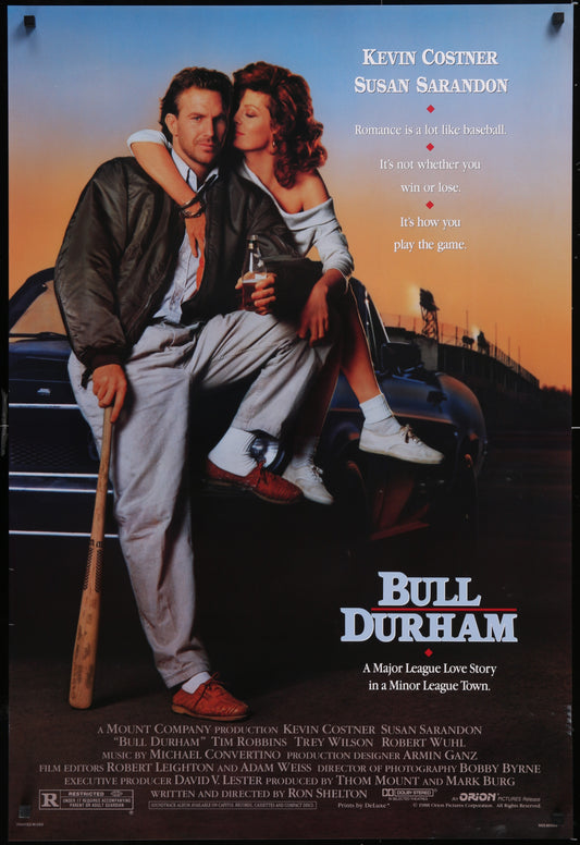 Bull Durham (1988) Original International One Sheet Movie Poster 27 x 40½