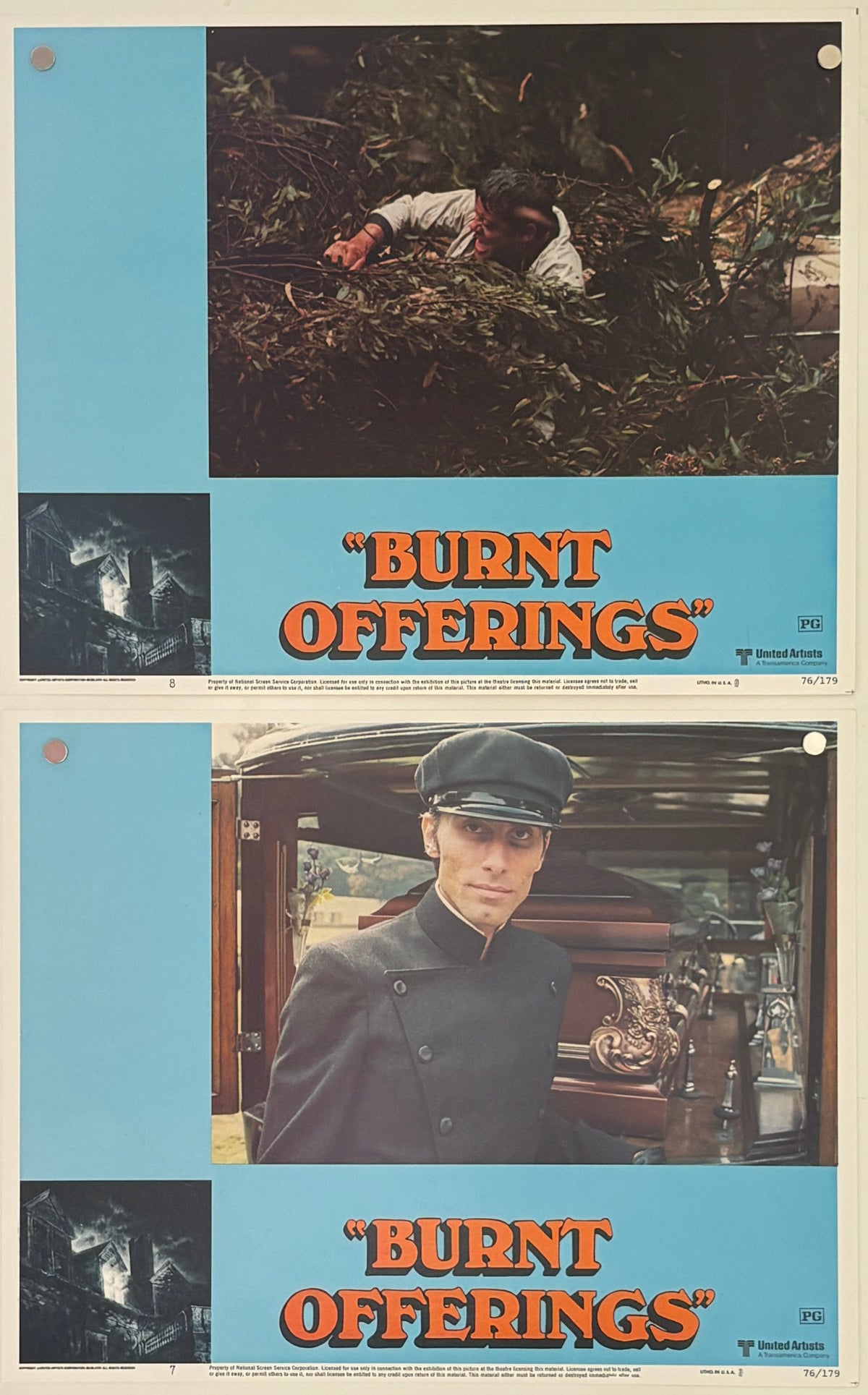 Burnt Offerings (1976) x7 Original US Lobby Cards