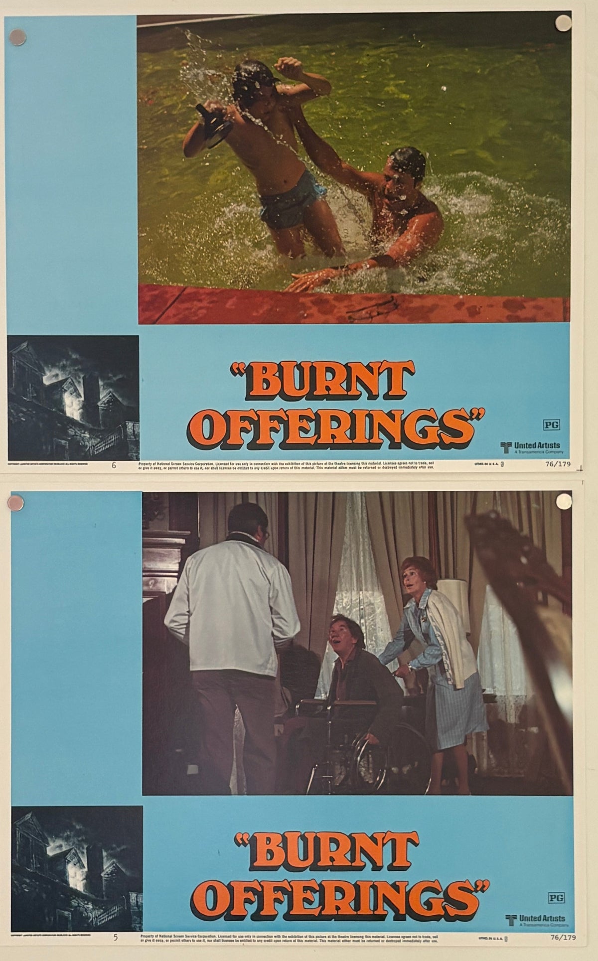 Burnt Offerings (1976) x7 Original US Lobby Cards
