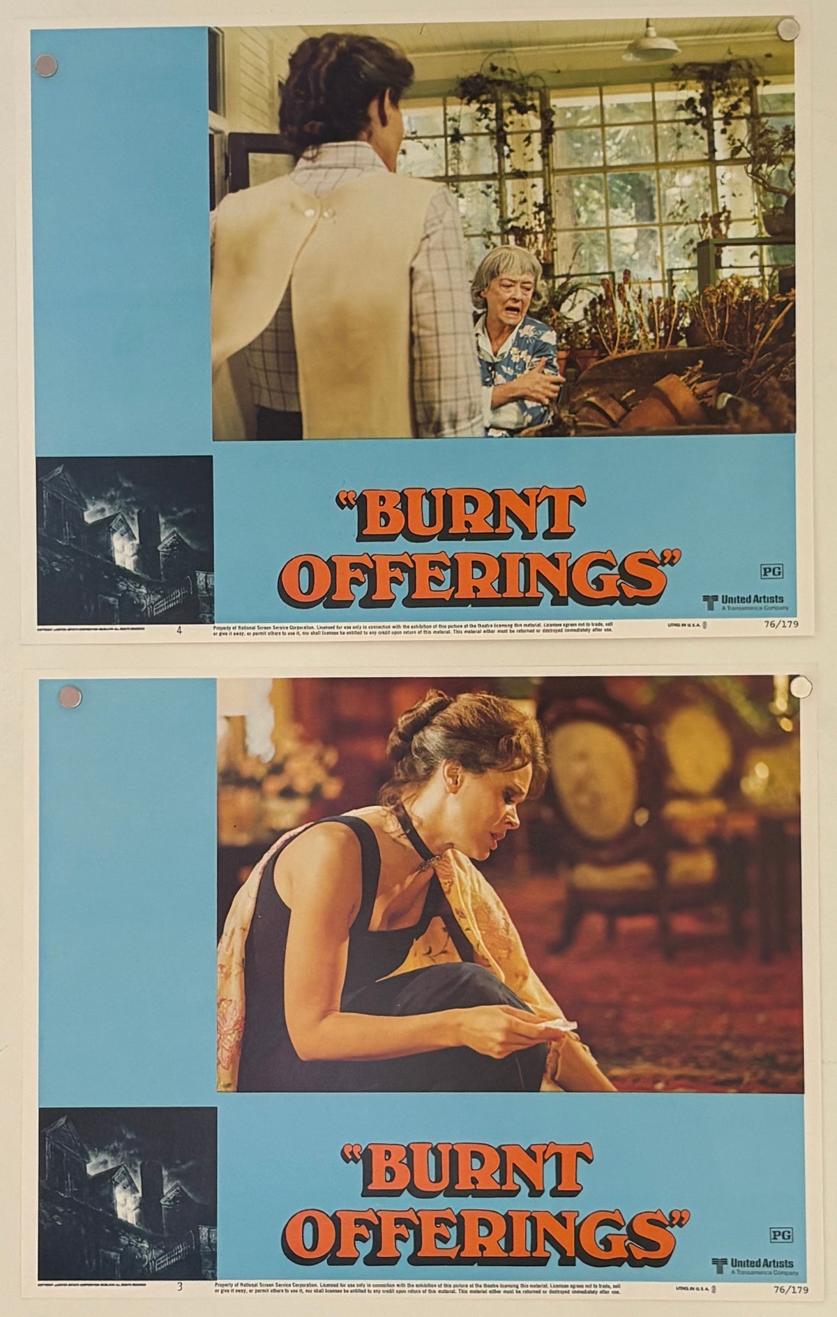 Burnt Offerings (1976) x7 Original US Lobby Cards
