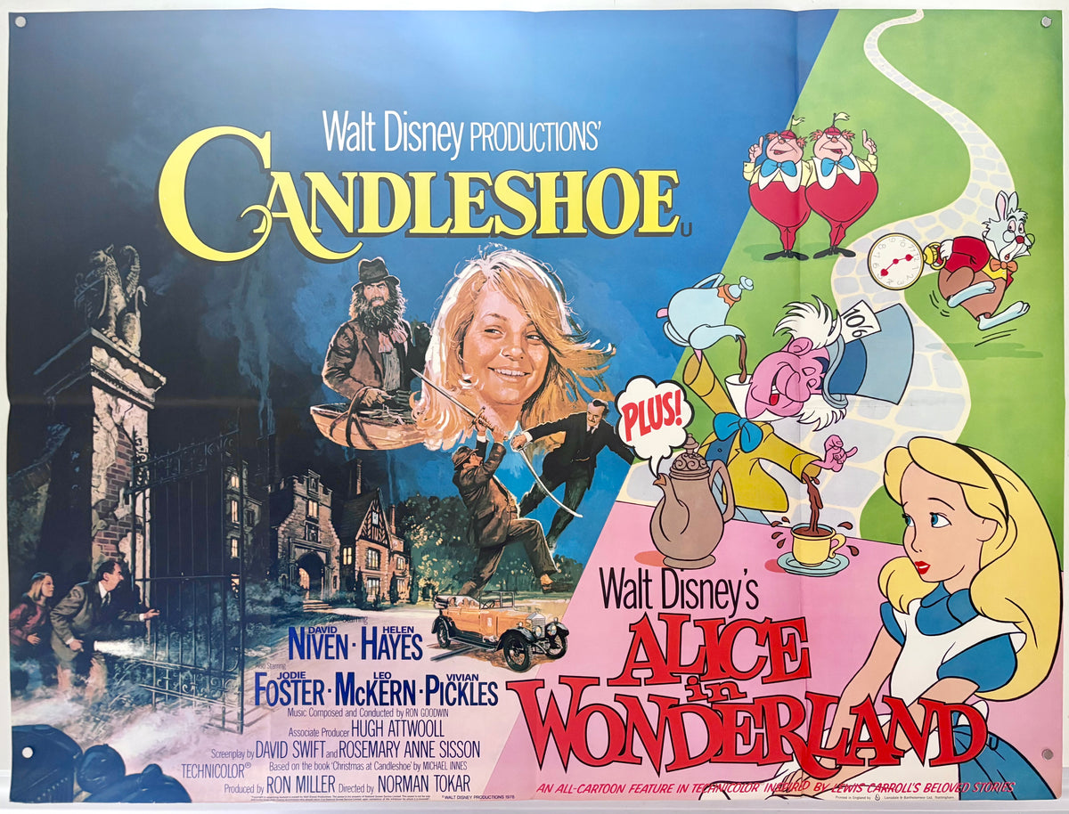 Candleshoe / Alice in Wonderland (1978) Double Bill UK Quad Poster