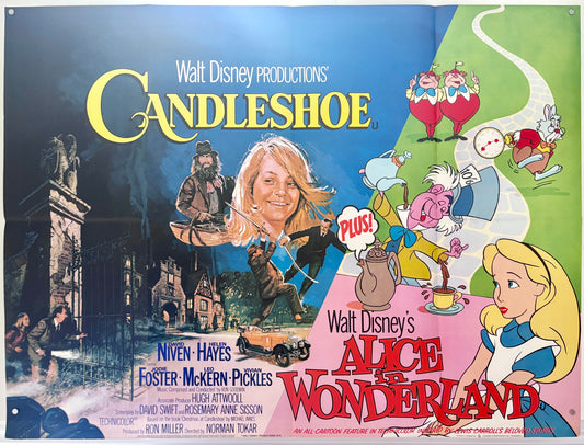 Candleshoe / Alice in Wonderland (1978) Double Bill UK Quad Poster
