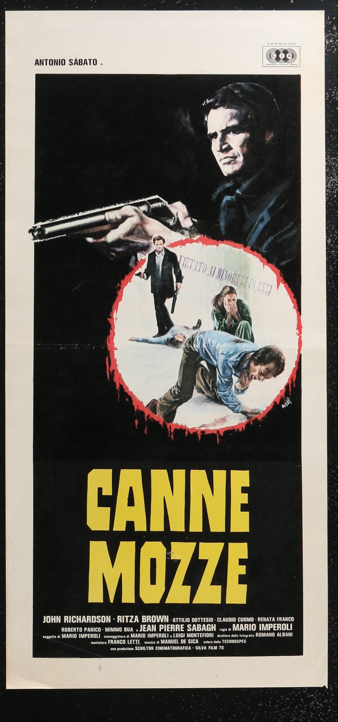 Canne Mozze (1977) Original Italian Locandina Movie Poster 34 x 70 cm