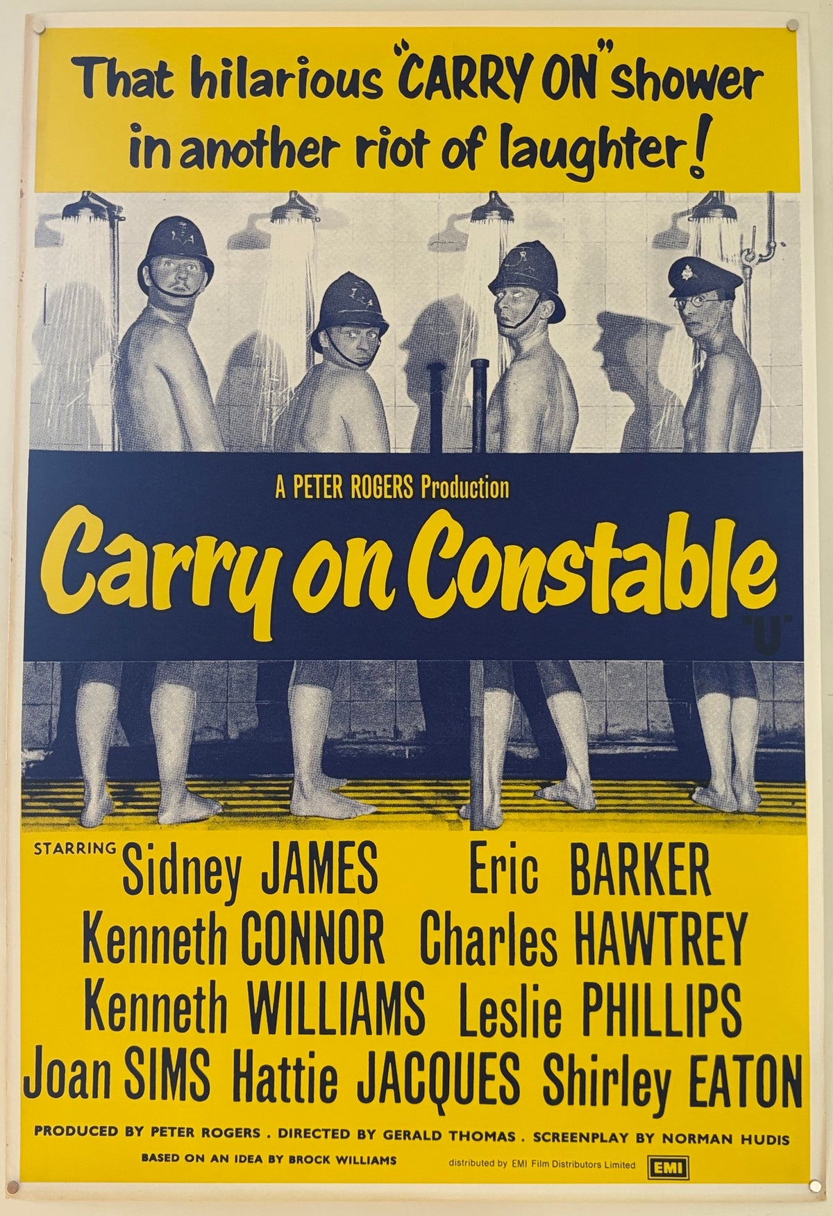 Carry On Constable (1960) Original UK One Sheet Movie Poster (1970s RR)