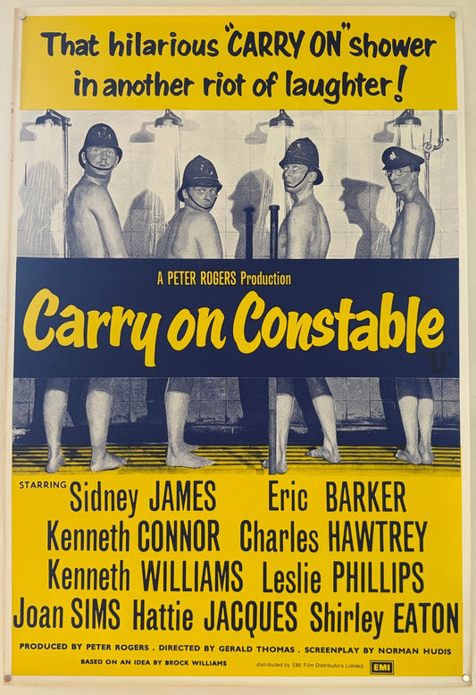 Carry On Constable (1960) Original UK One Sheet Movie Poster (1970s RR)