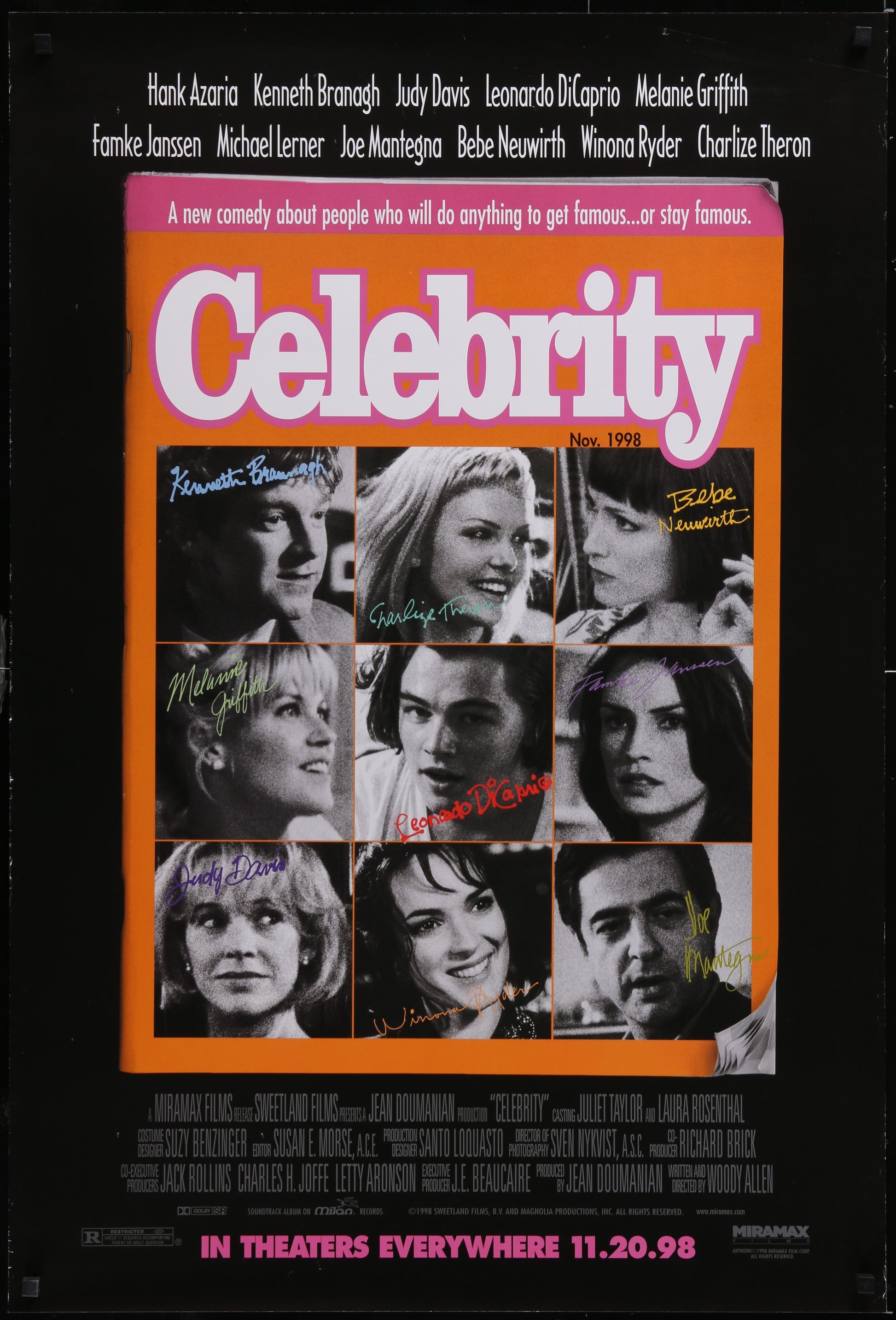 Celebrity (1998) Original US One Sheet Advance Movie Poster 27 x 40