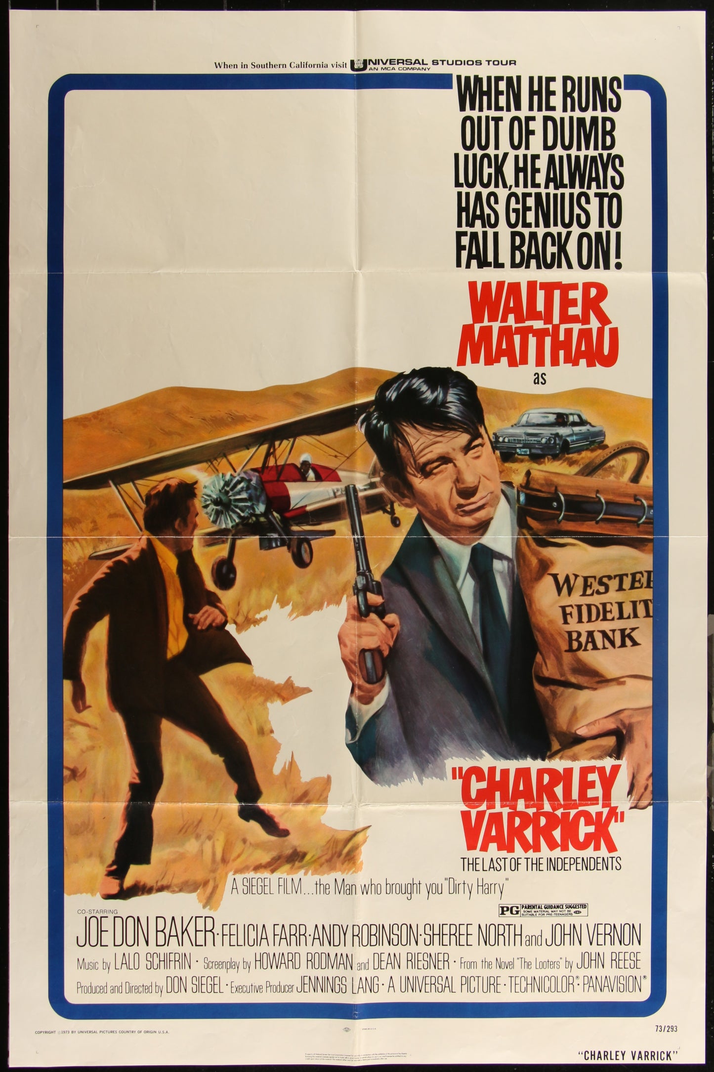 Charley Varrick (1973) Original US One Sheet Movie Poster