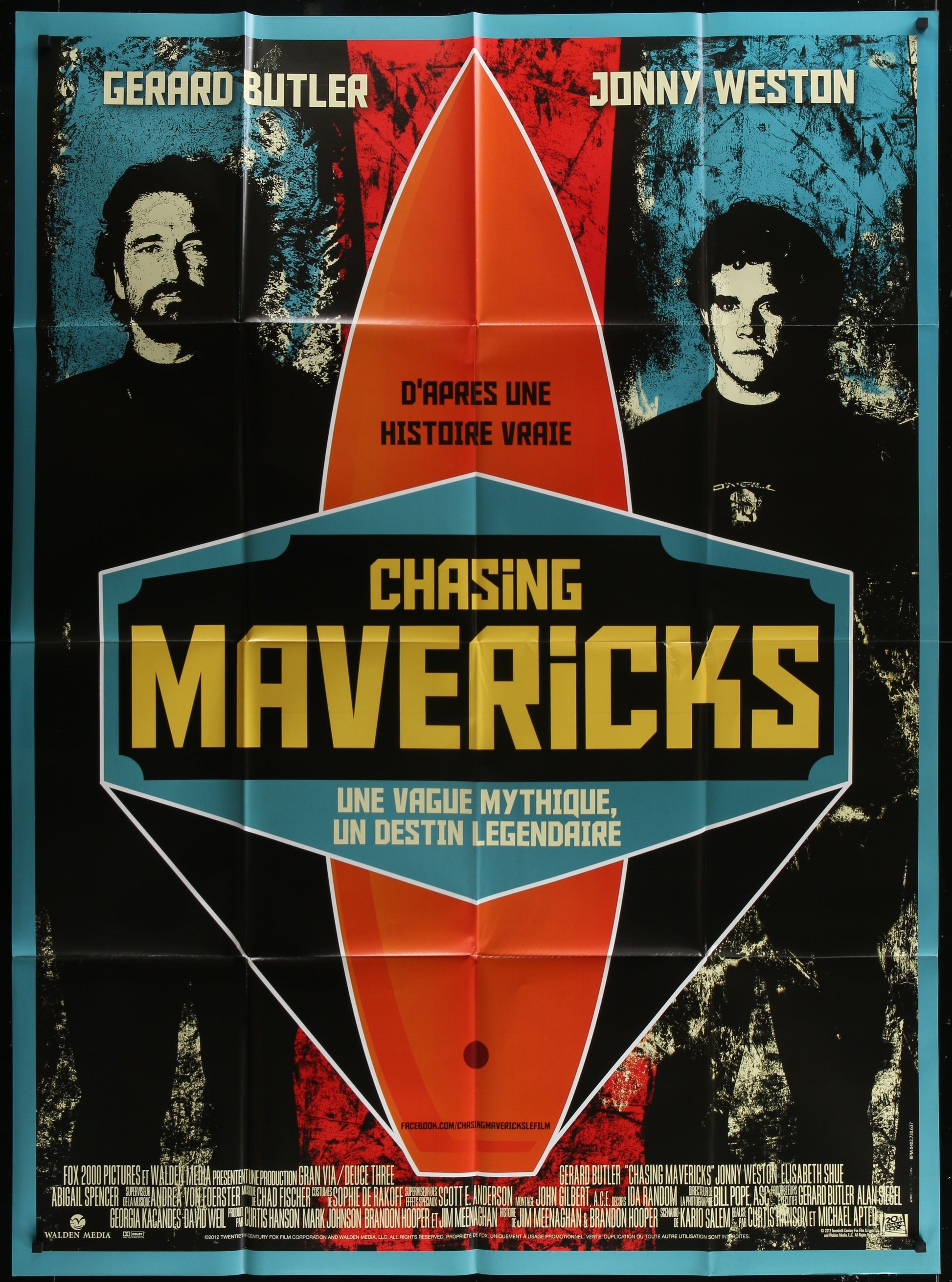 Chasing Mavericks (2012) Original French Grande Movie Poster 118 x 160 cm