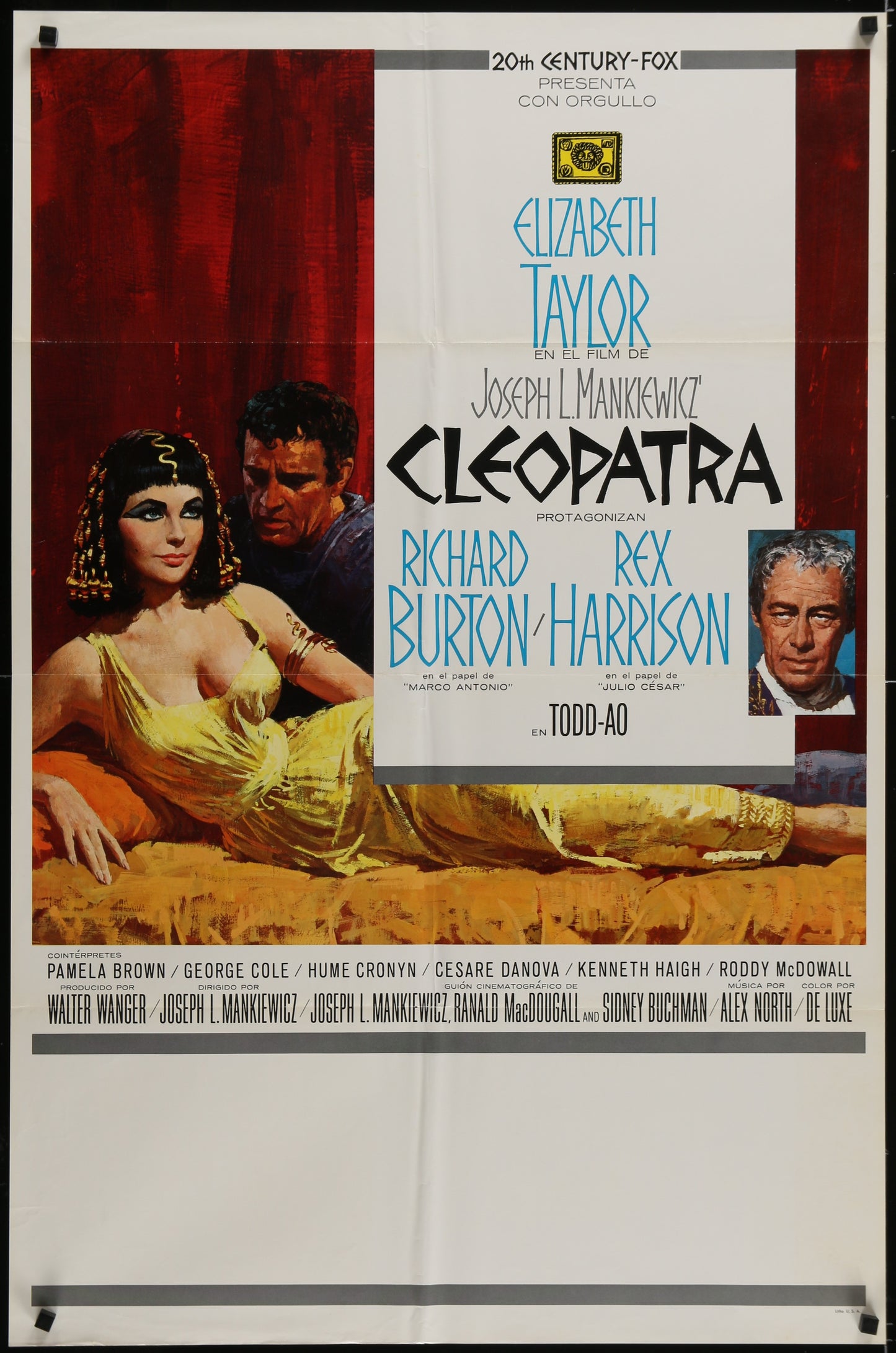 Cleopatra (1963) Original Spanish Language US One Sheet Movie Poster 27 x 41