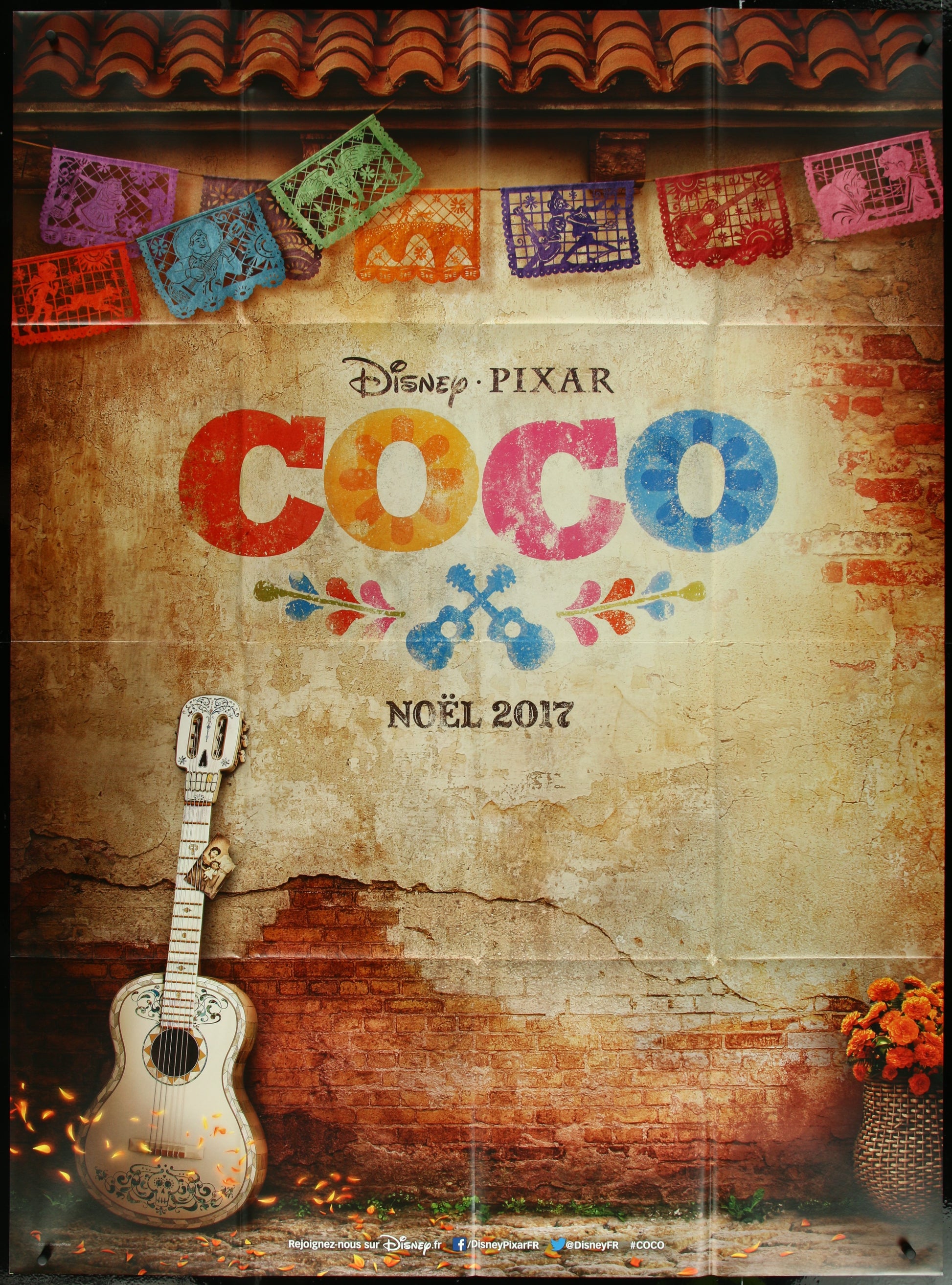 Coco (2017) Original French One Panel Movie Poster- Walt Disney - Pixar