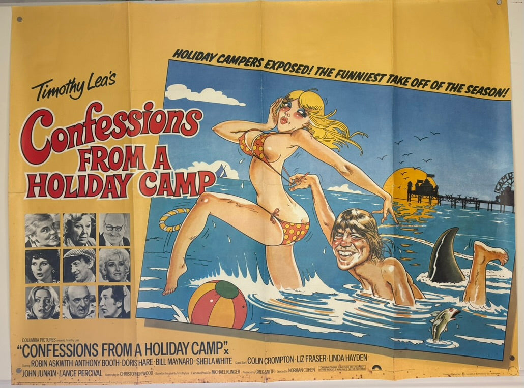 Confessions From a Holiday Camp (1977) Original British Quad Movie Poster 30 x 40