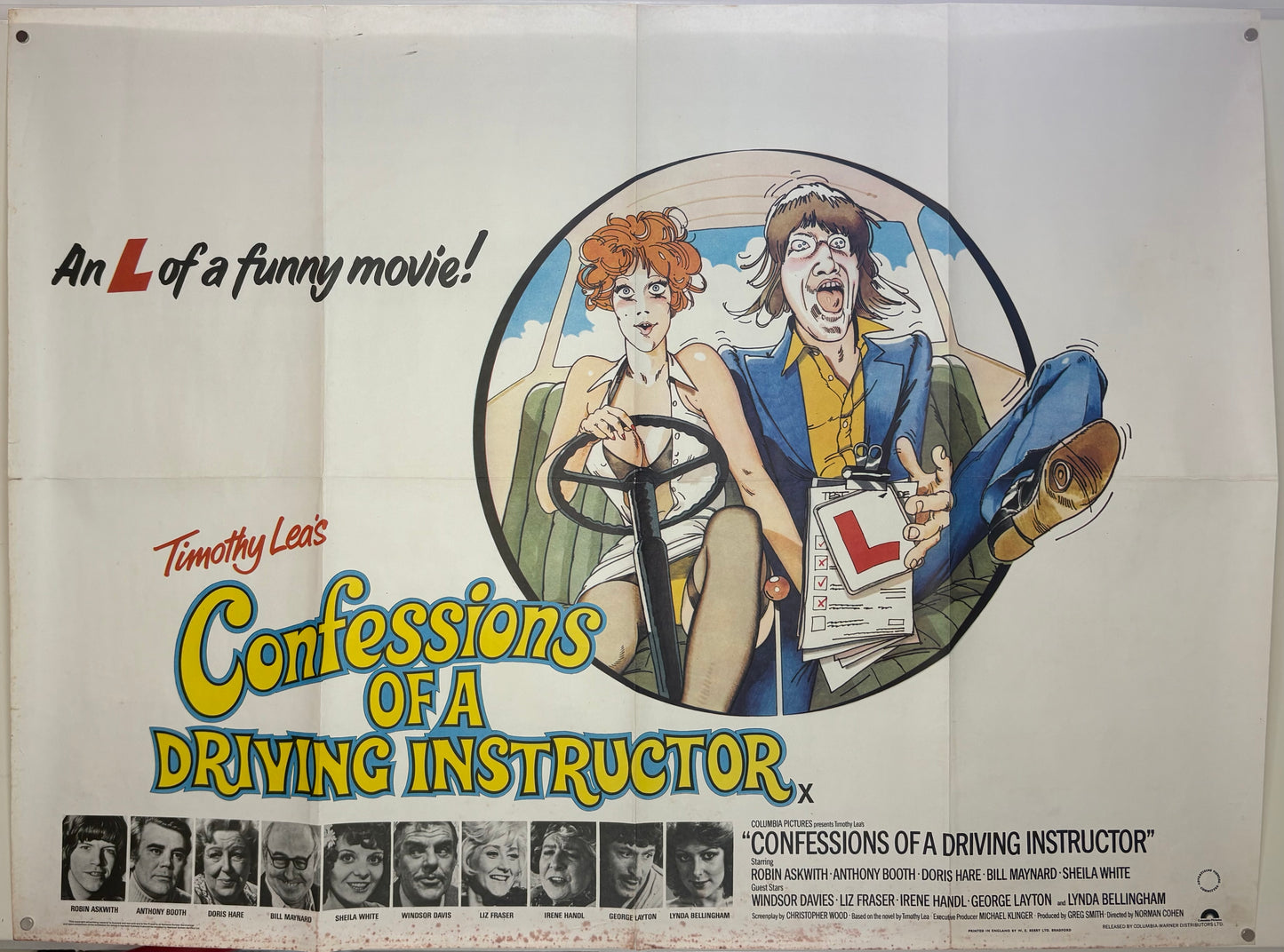 Confessions of a Driving Instructor (1976) Original British Quad Movie Poster 30 x 40