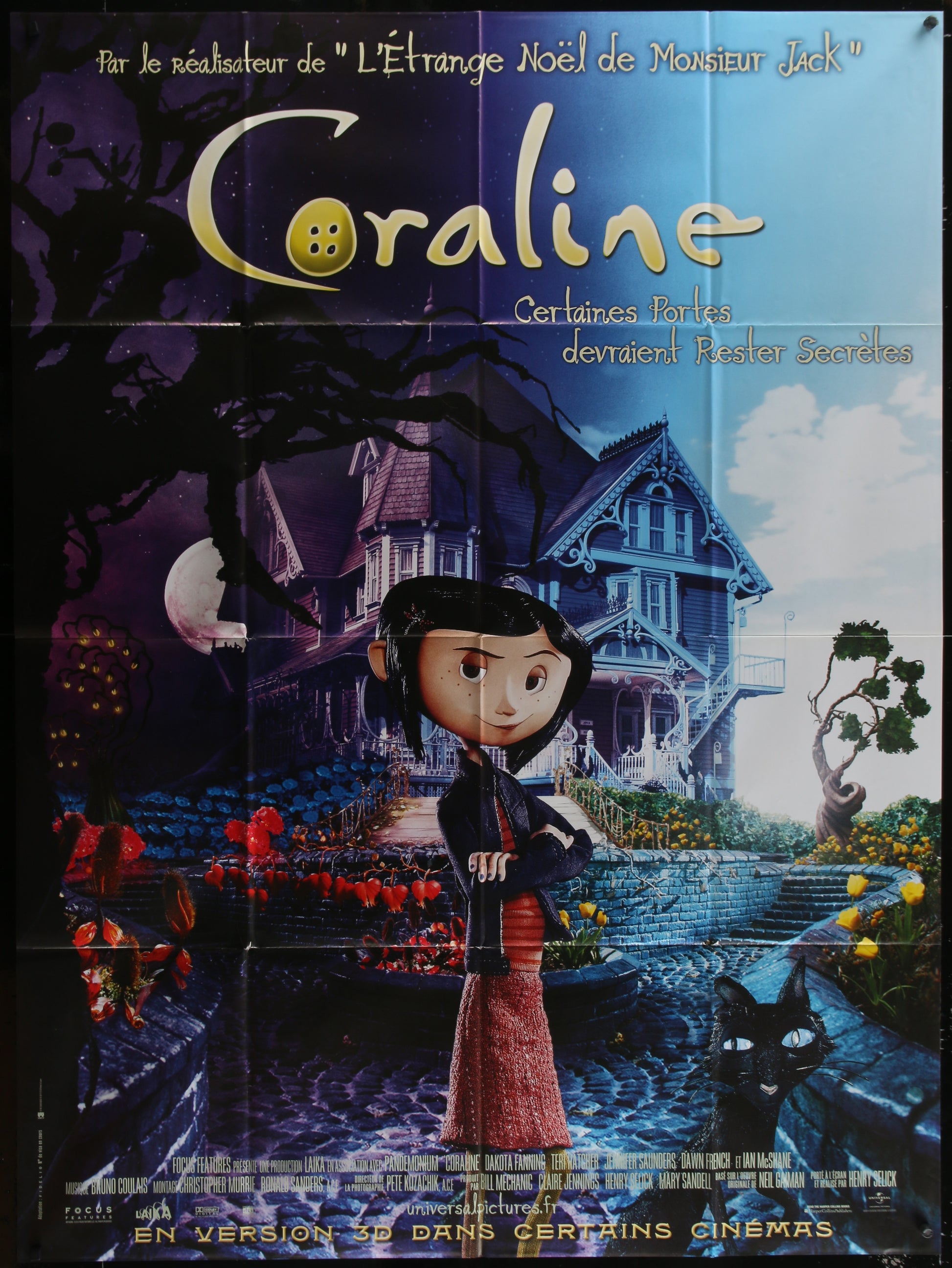 Coraline (2009) Original French Grande Movie Poster 117 x 157 cm
