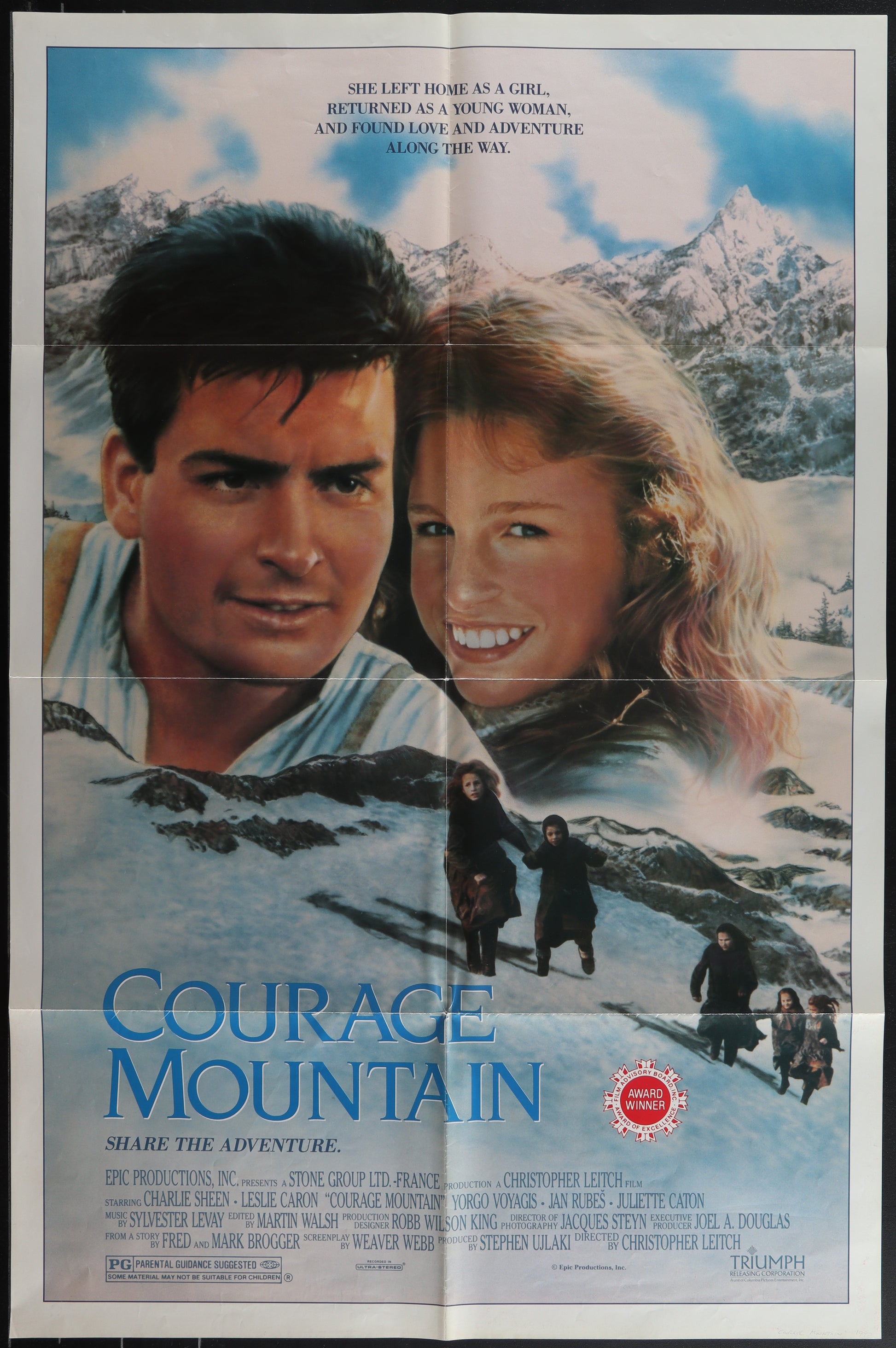 Courage Mountain (1990) Original US One Sheet Movie Poster