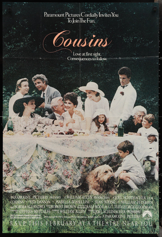 Cousins (1989) Original US One Sheet Advance Movie Poster 26 3/4 x 39 3/4
