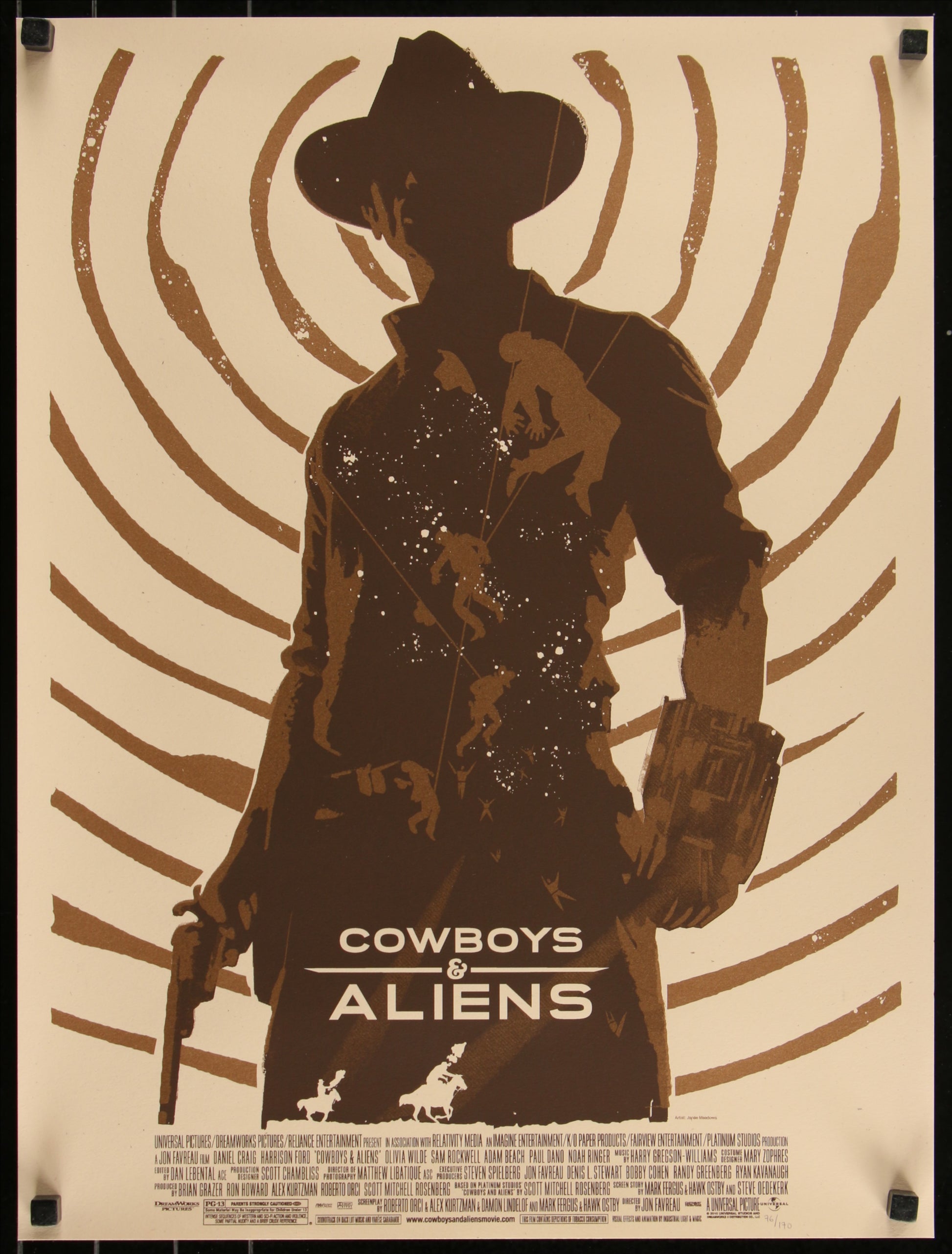 Cowboys & Aliens (2011) Original Limited Edition Mondo Art Print