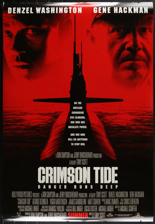 Crimson Tide (1995) Original US Advance One Sheet Movie Poster 27 x 40
