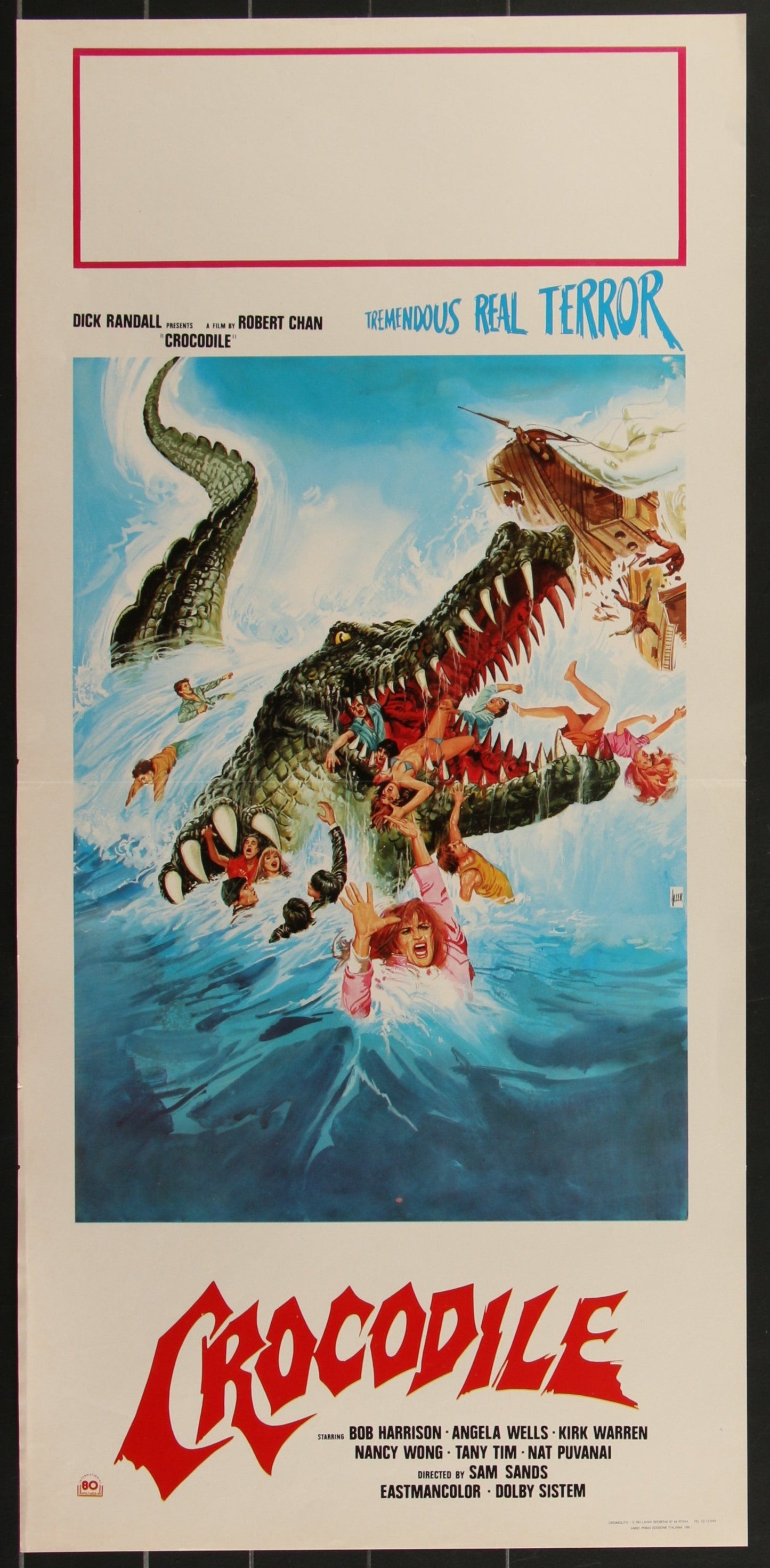 Crocodile (1981) Original Italian Locandina Movie Poster 13 1/4 x 27 3/4