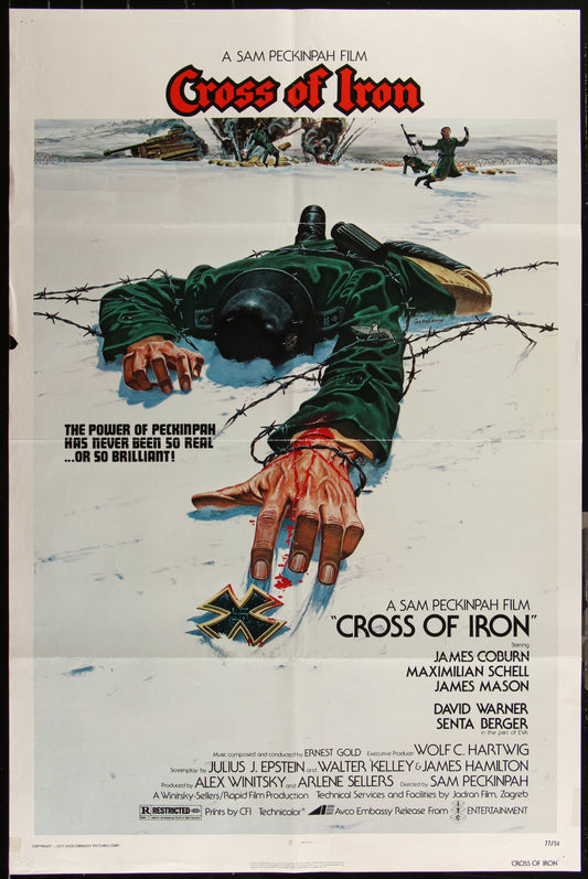 Cross Of Iron (1977) Original US One Sheet Movie Poster