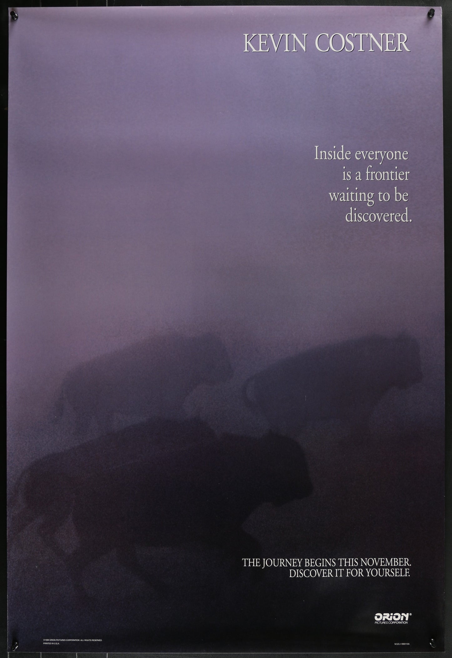 Dances With Wolves (1990) Original US Teaser One Sheet Movie Poster 27 x 40