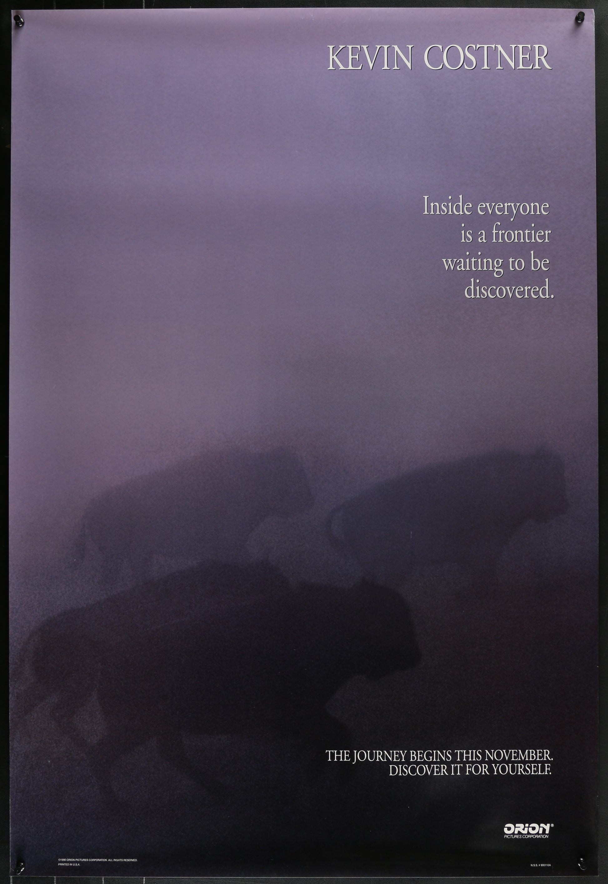 Dances With Wolves (1990) Original US Teaser One Sheet Movie Poster 27 x 40
