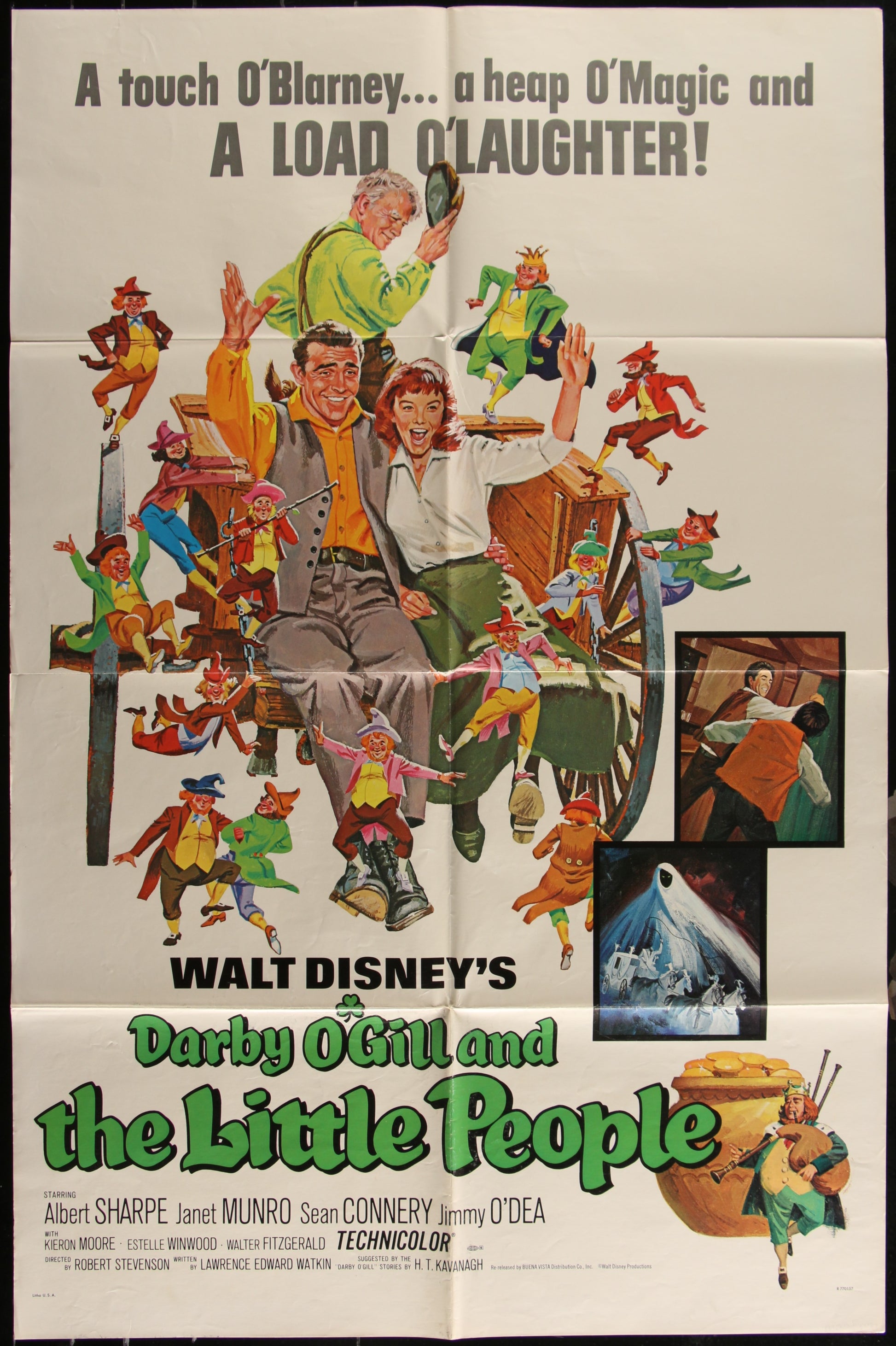 Darby O'Gill And The Little People (1977 Re-Release) Original US One Sheet Movie Poster
