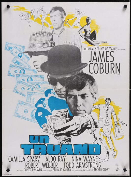 Dead Heat on a Merry-Go-Round (1966) Original French Affiche Movie Poster