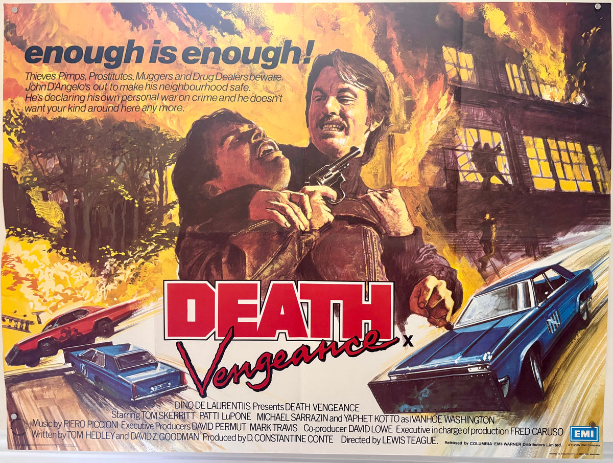 Death Vengeance (Fighting Back) (1982) Original UK Quad Movie Poster