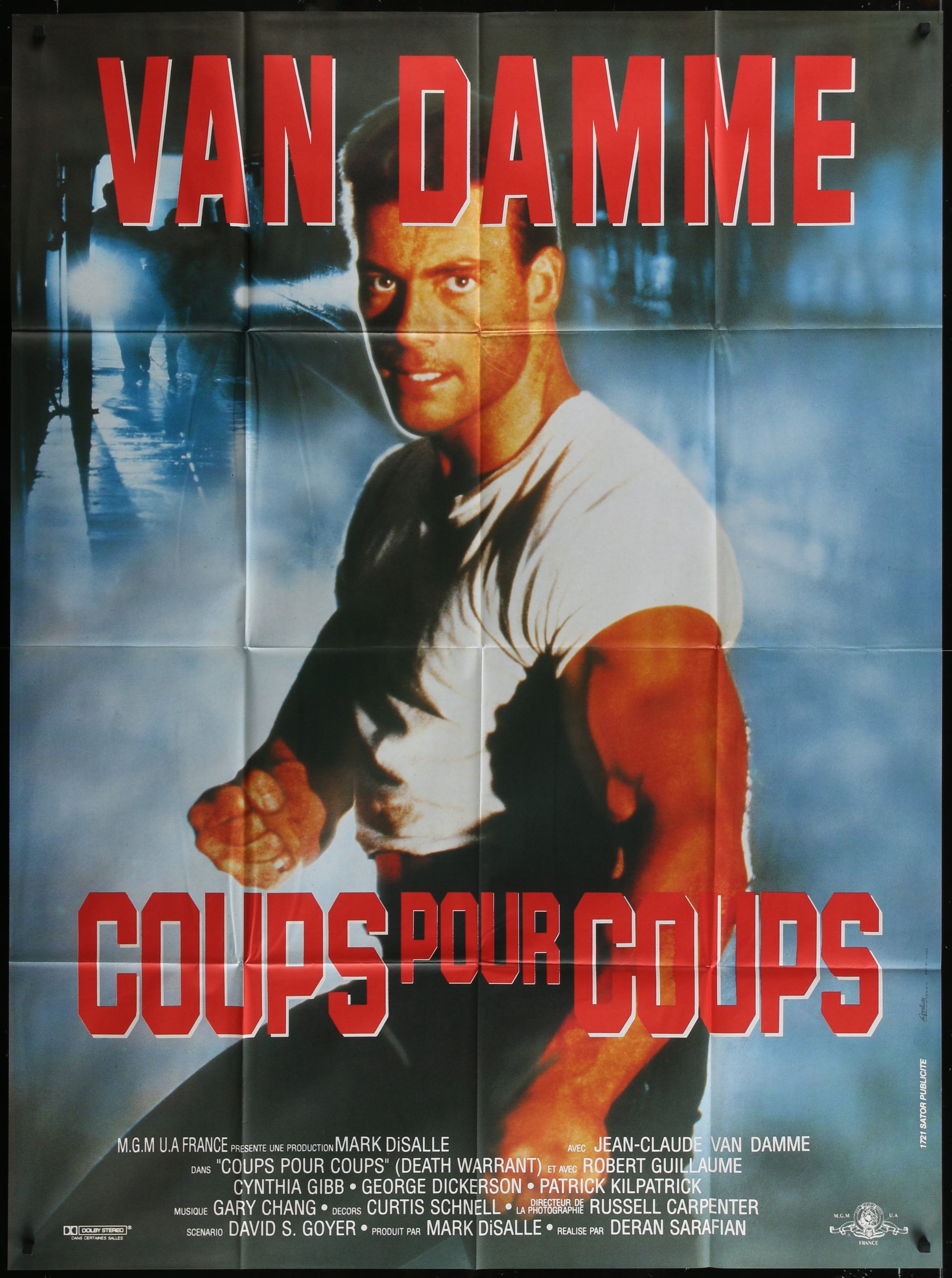 Death Warrant (1990) Original French Grande Movie Poster 117 x 157 cm
