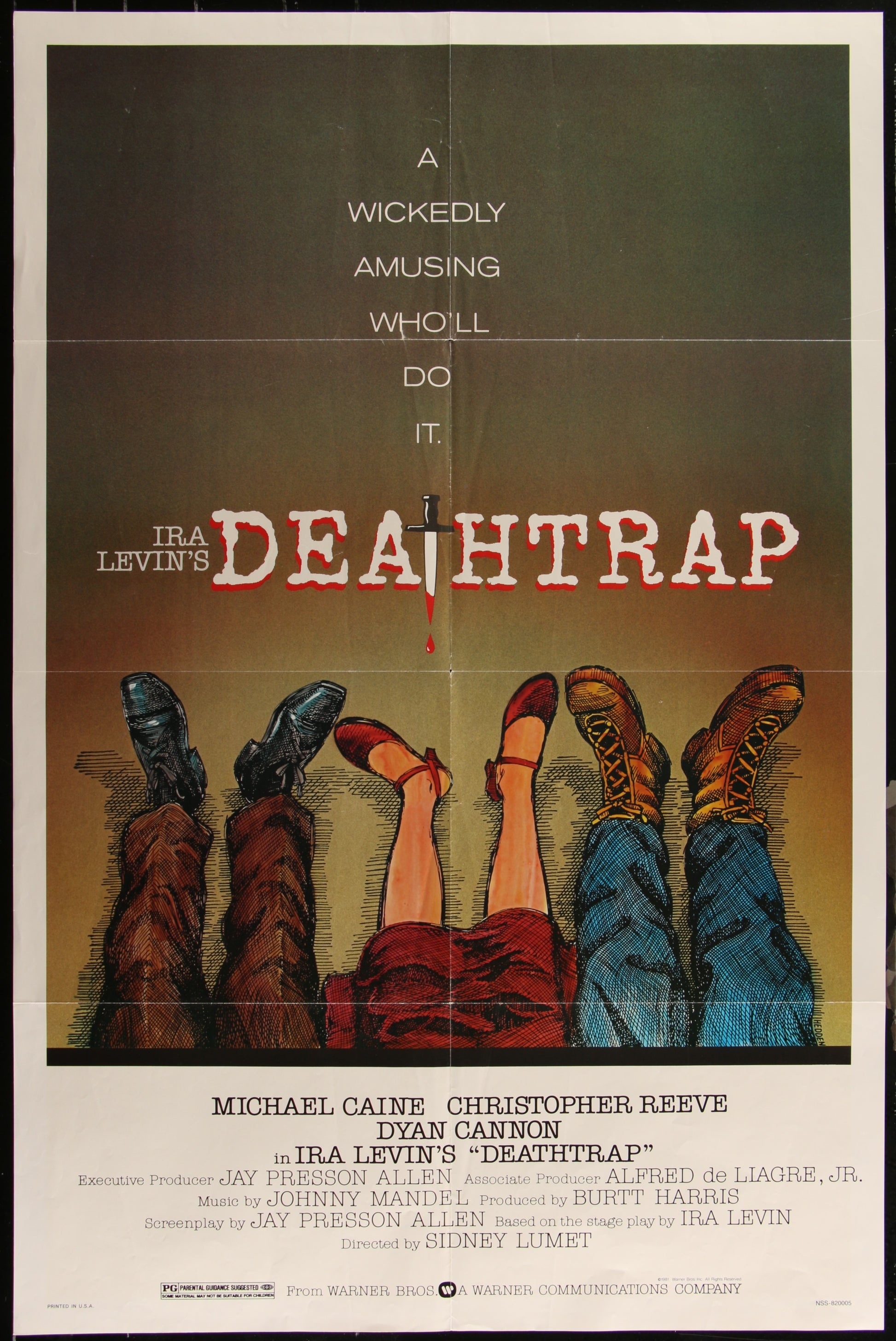 Deathtrap (1982) Original US One Sheet Movie Poster