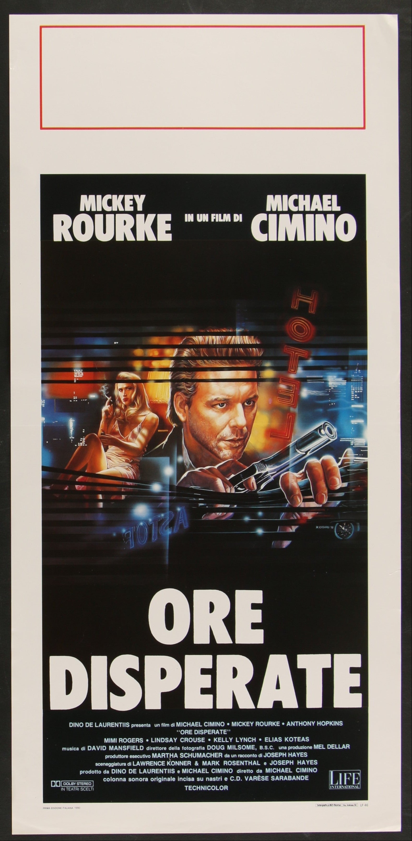 Desperate Hours (1990) Original Italian Locandina Movie Poster