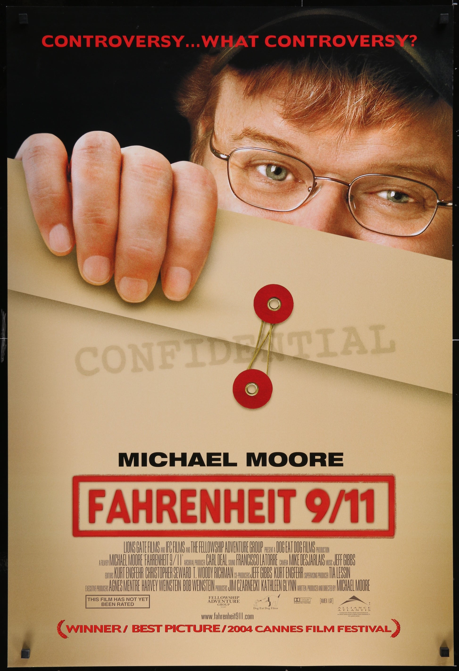Fahrenheit 9/11 (2004) Original Canadian One Sheet Movie Poster 27 x 41