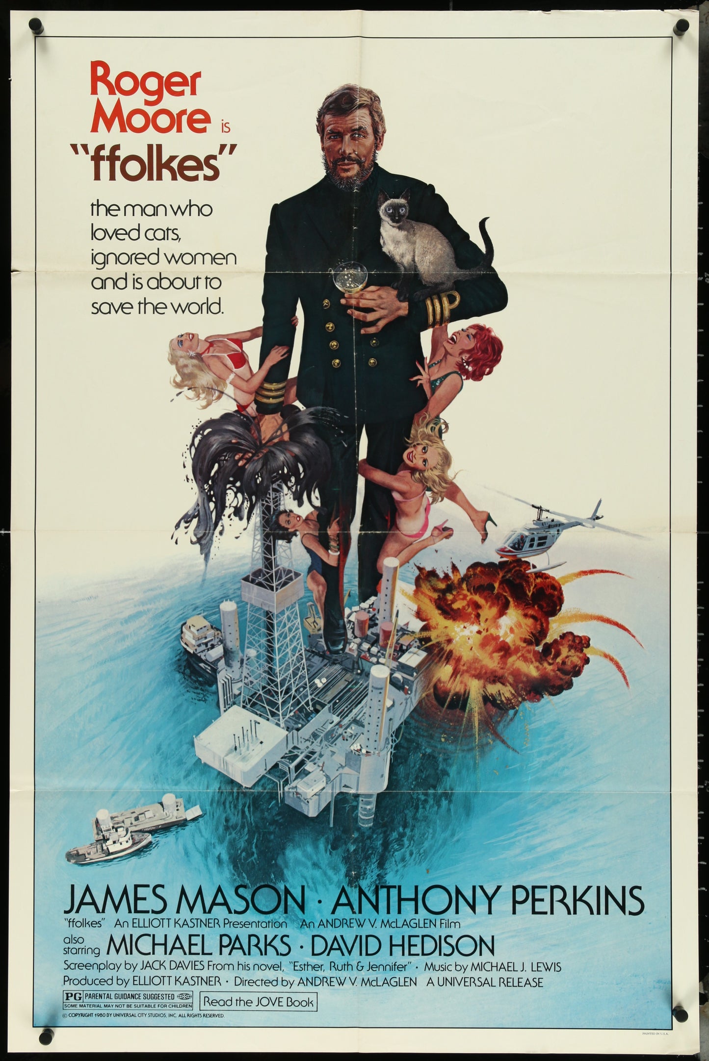 Ffolkes (1980) Original US One Sheet Movie Poster